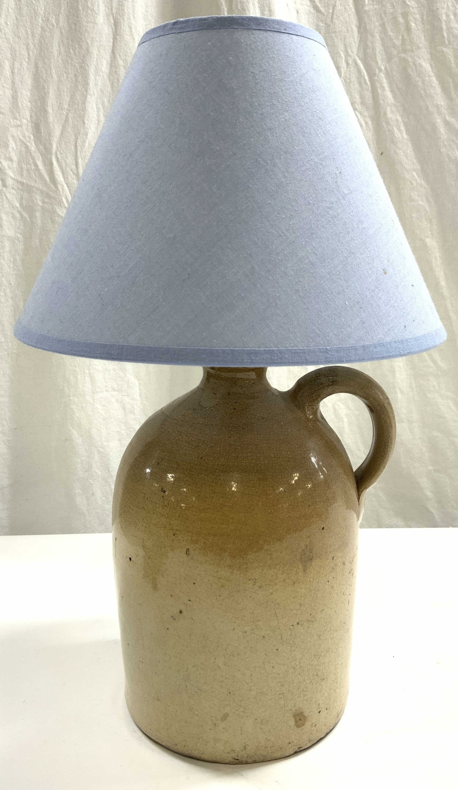 Vintage Ceramic Jug Table Lamp W Shade (1 of 6)