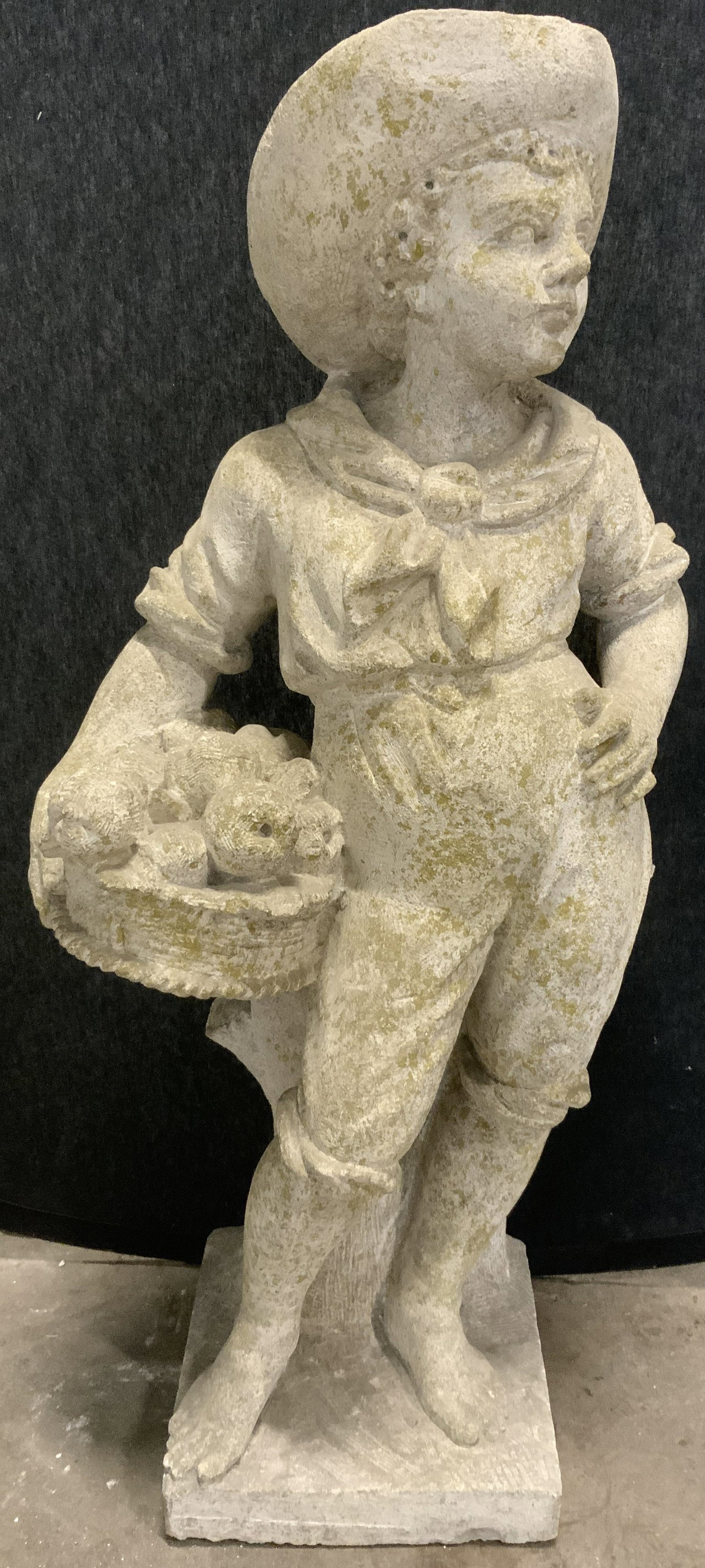 Vintage Cement Male Child Figure Garden Statuary (1 of 8)
