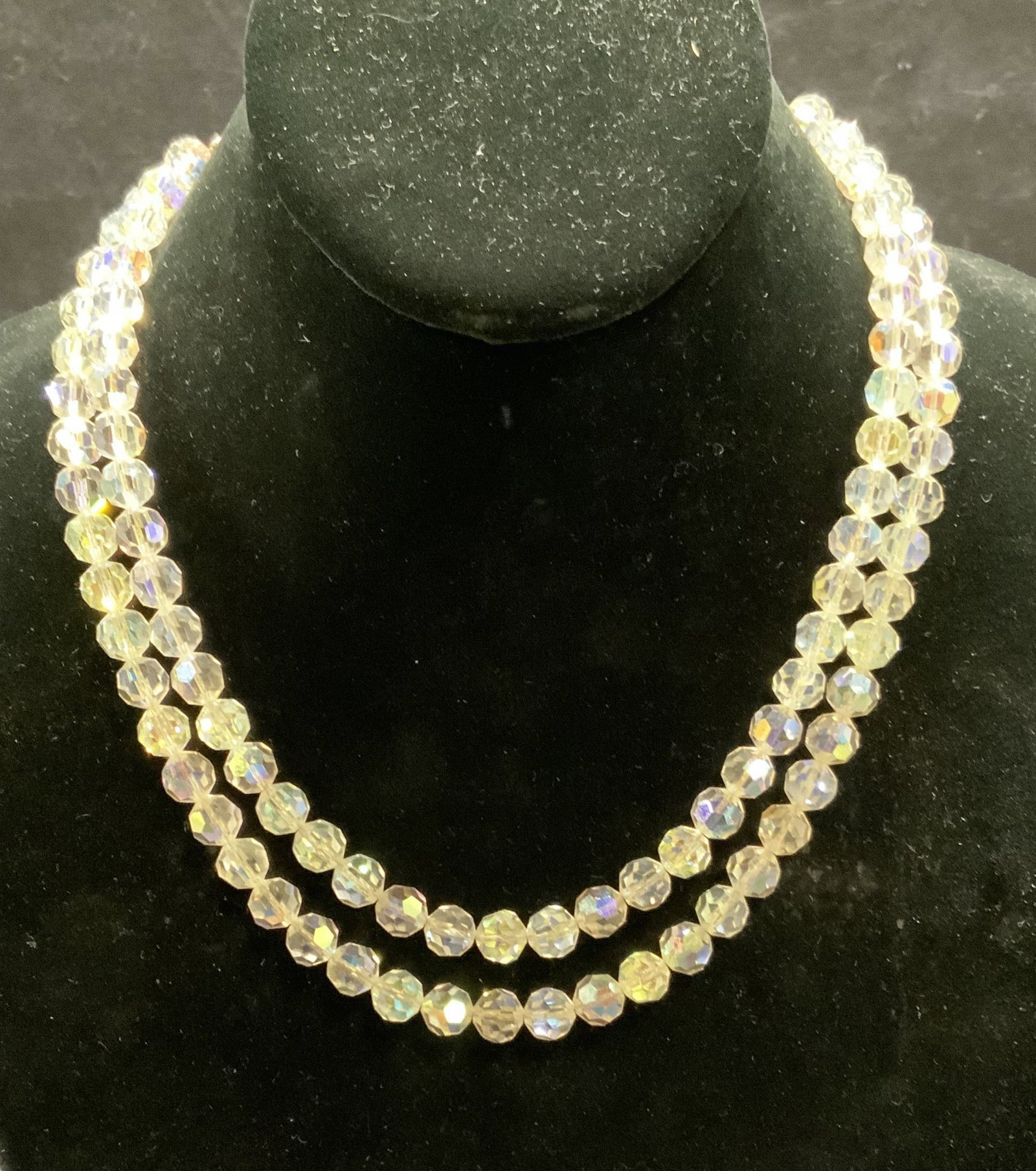 Vintage Double Strand Crystal Beaded Necklace (1 of 6)