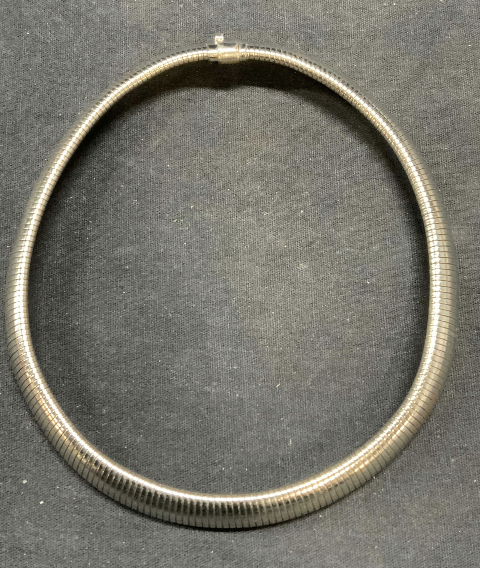 Silver Tone Snake Chain Choker Necklace (1 of 6)