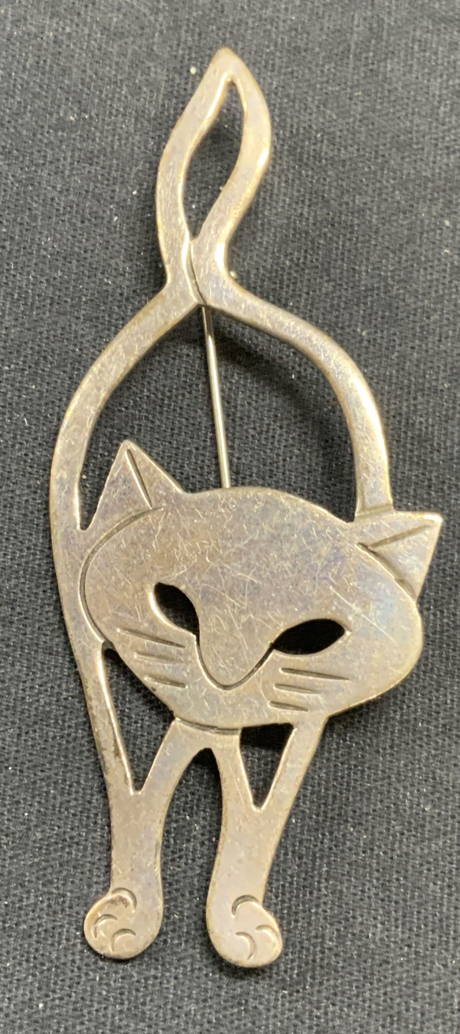 Lot 3 Sterling Silver Cat Brooches, More (1 of 8)