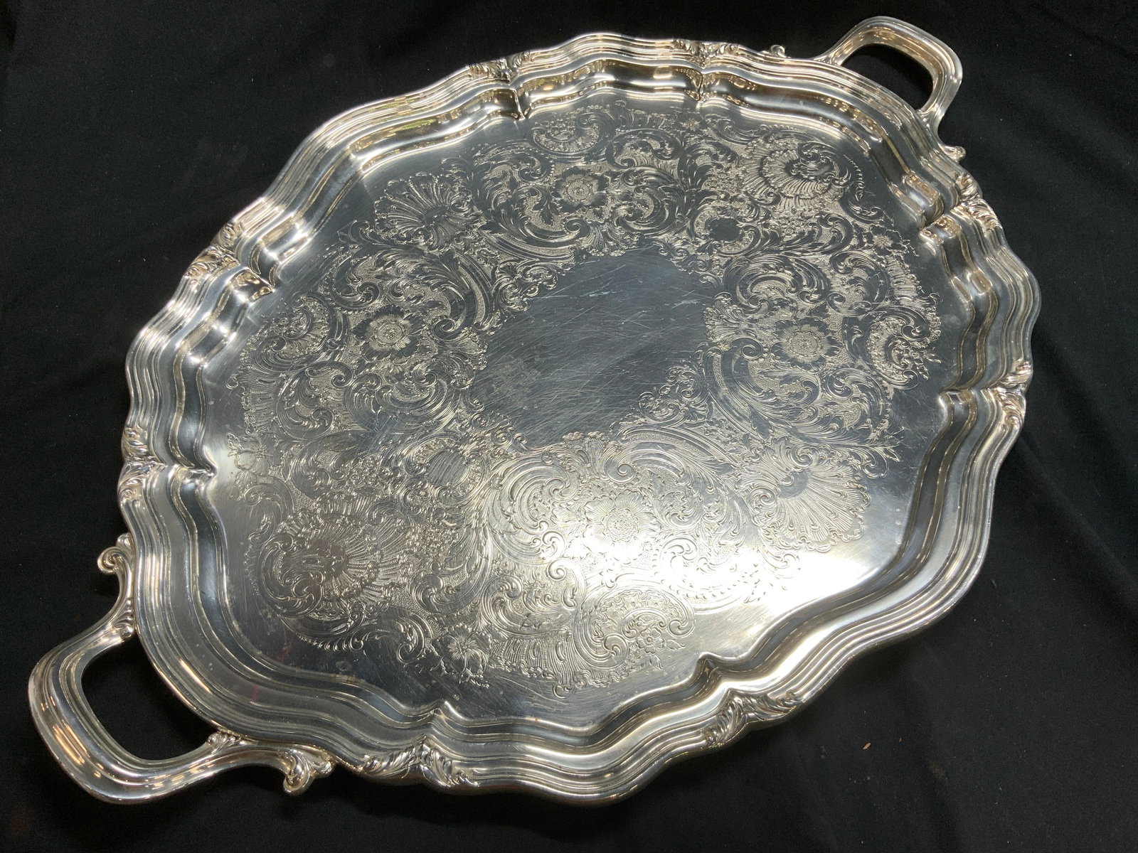 Reed & Barton Winthrop Silver Plate Tray 29in (1 of 7)