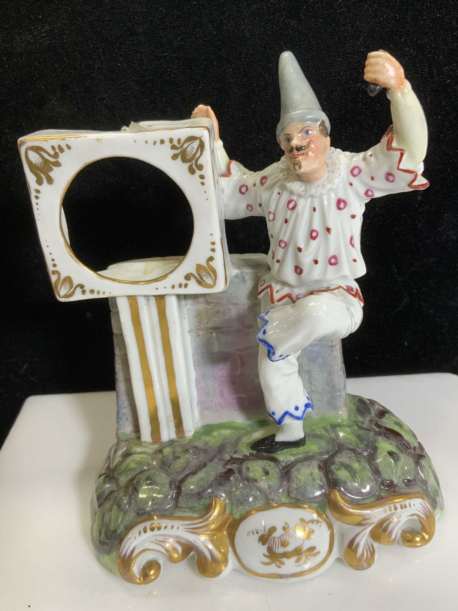 P&S Porcelain Jester Clown Pocket Watch Stand (1 of 8)