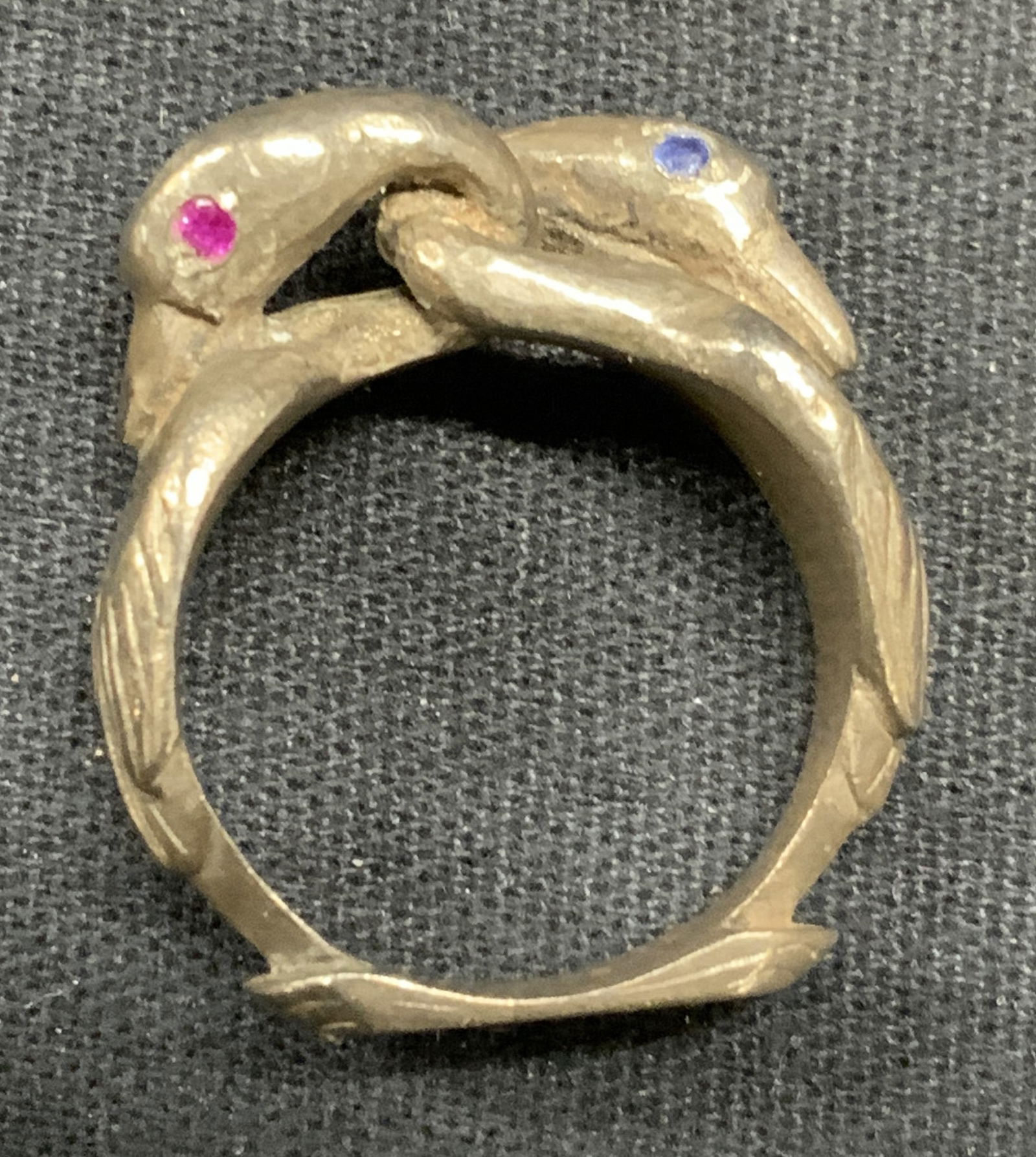 Vintage Sterling Silver Gem Bird Ring (1 of 6)