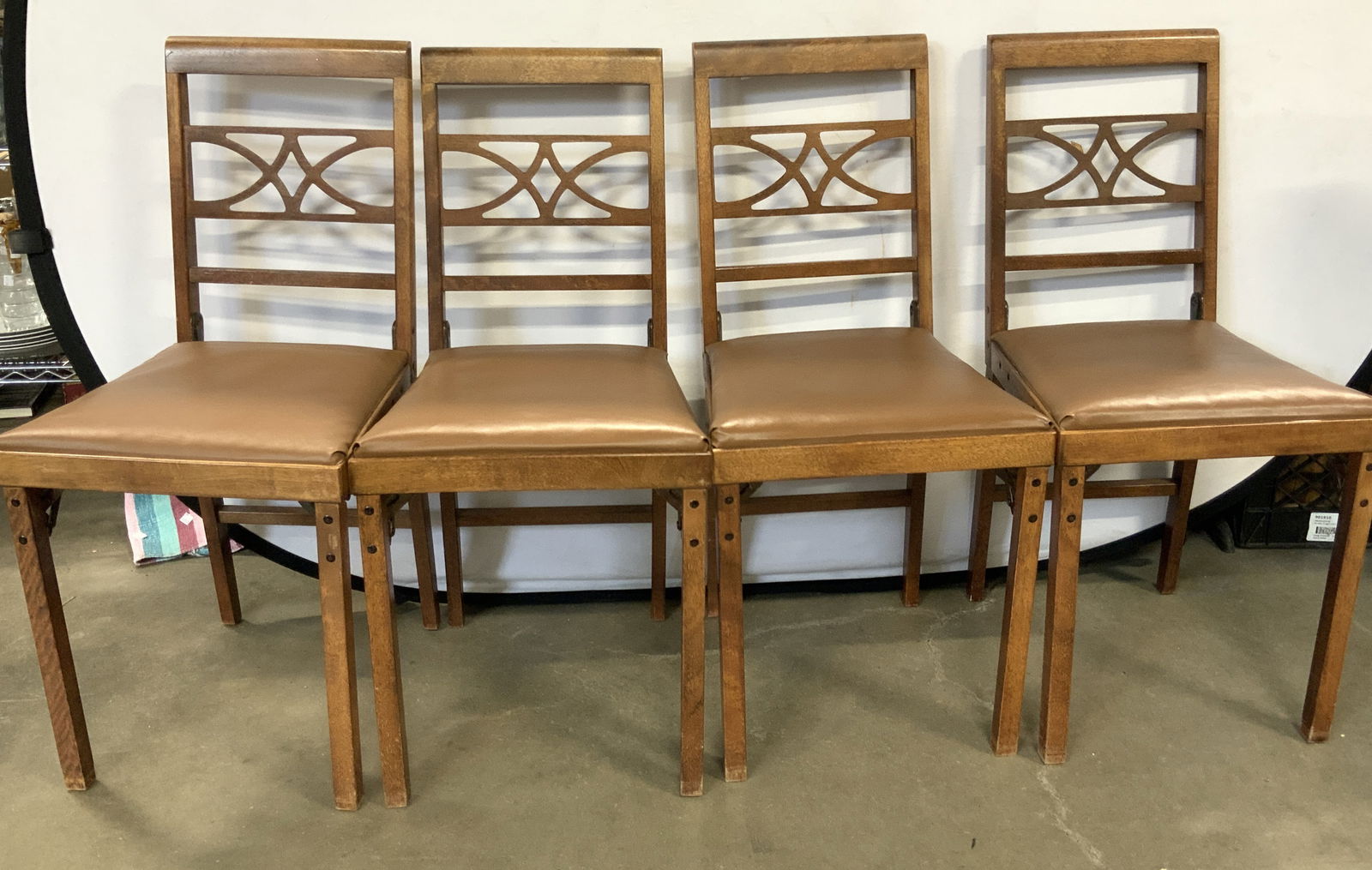 Set 4 Leg O Matic Wooden Folding Chairs (1 of 10)