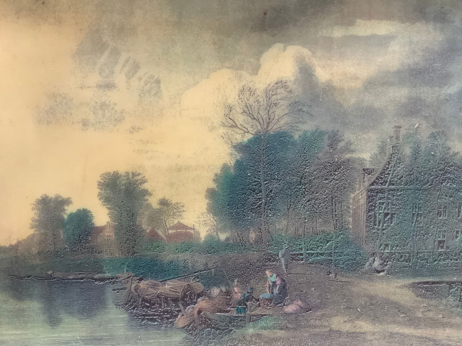 Vtg Colored Carved Composite Print Etching Plate (1 of 10)