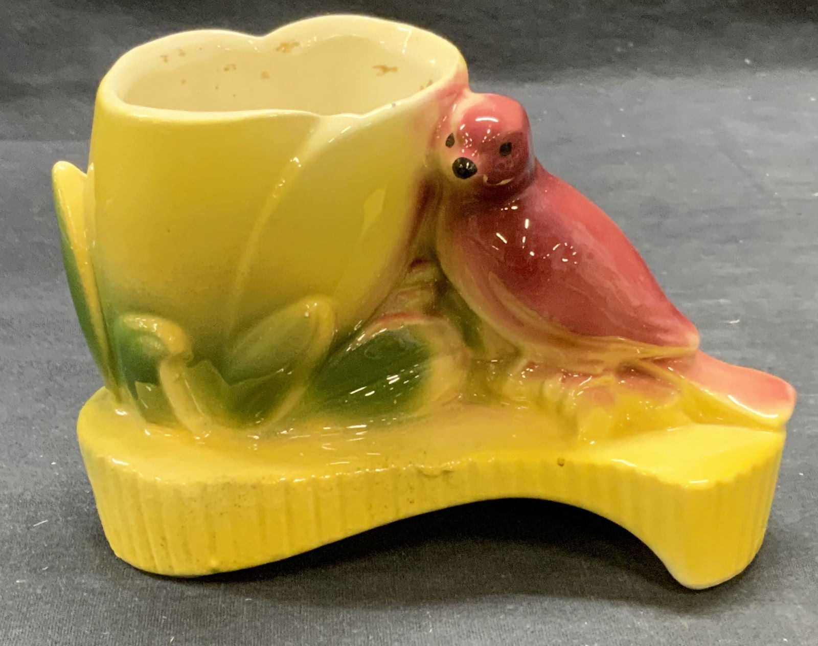 Vintage Bird & Flower Ceramic Planter (1 of 6)