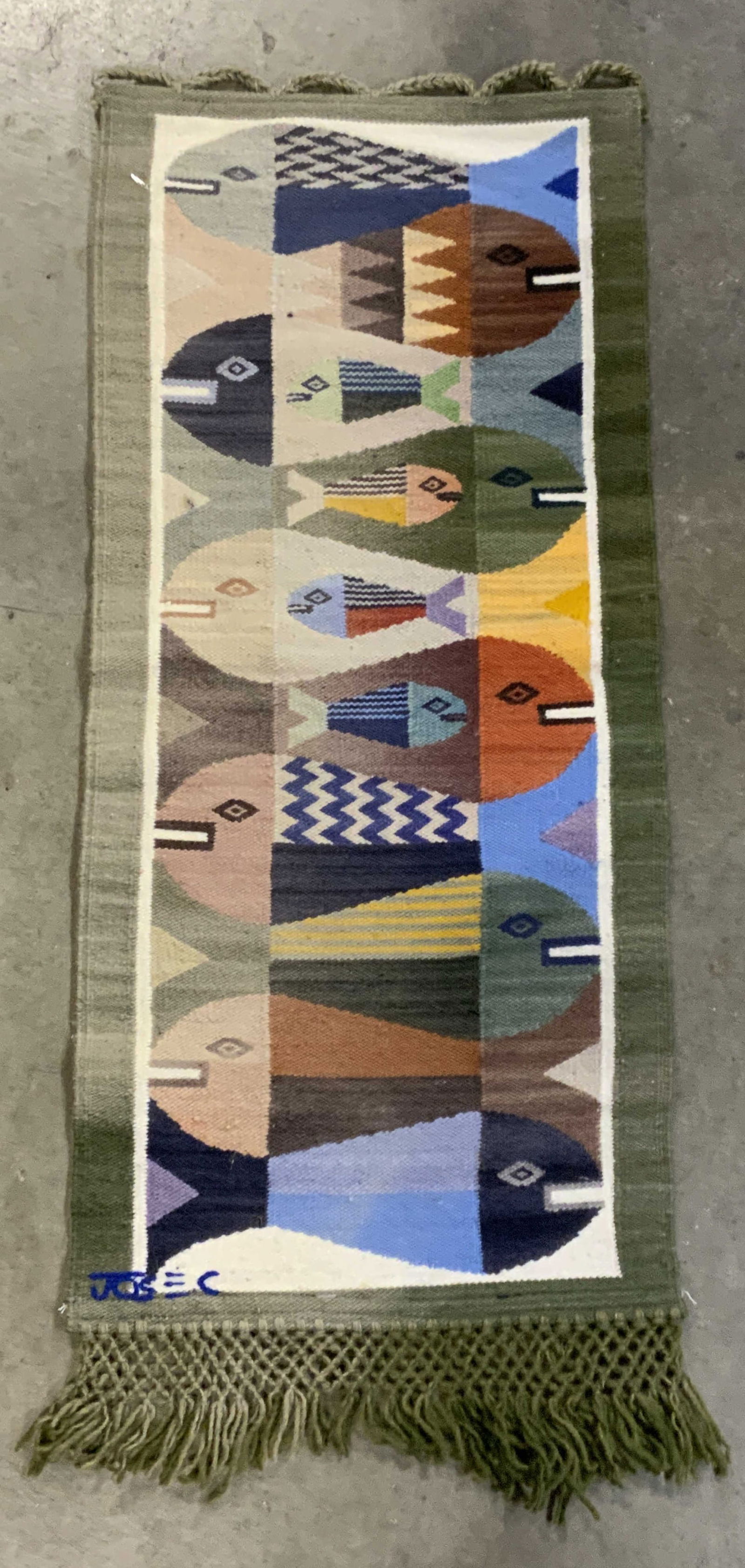 Jose C Handmade Woven Fish Textile Wall Hanging (1 of 6)