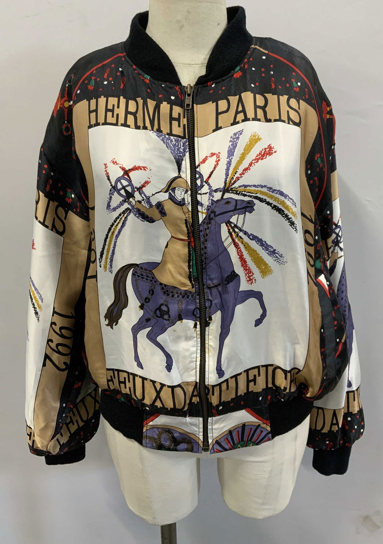 1992 Equestrian Graphic Print Jacket (1 of 10)