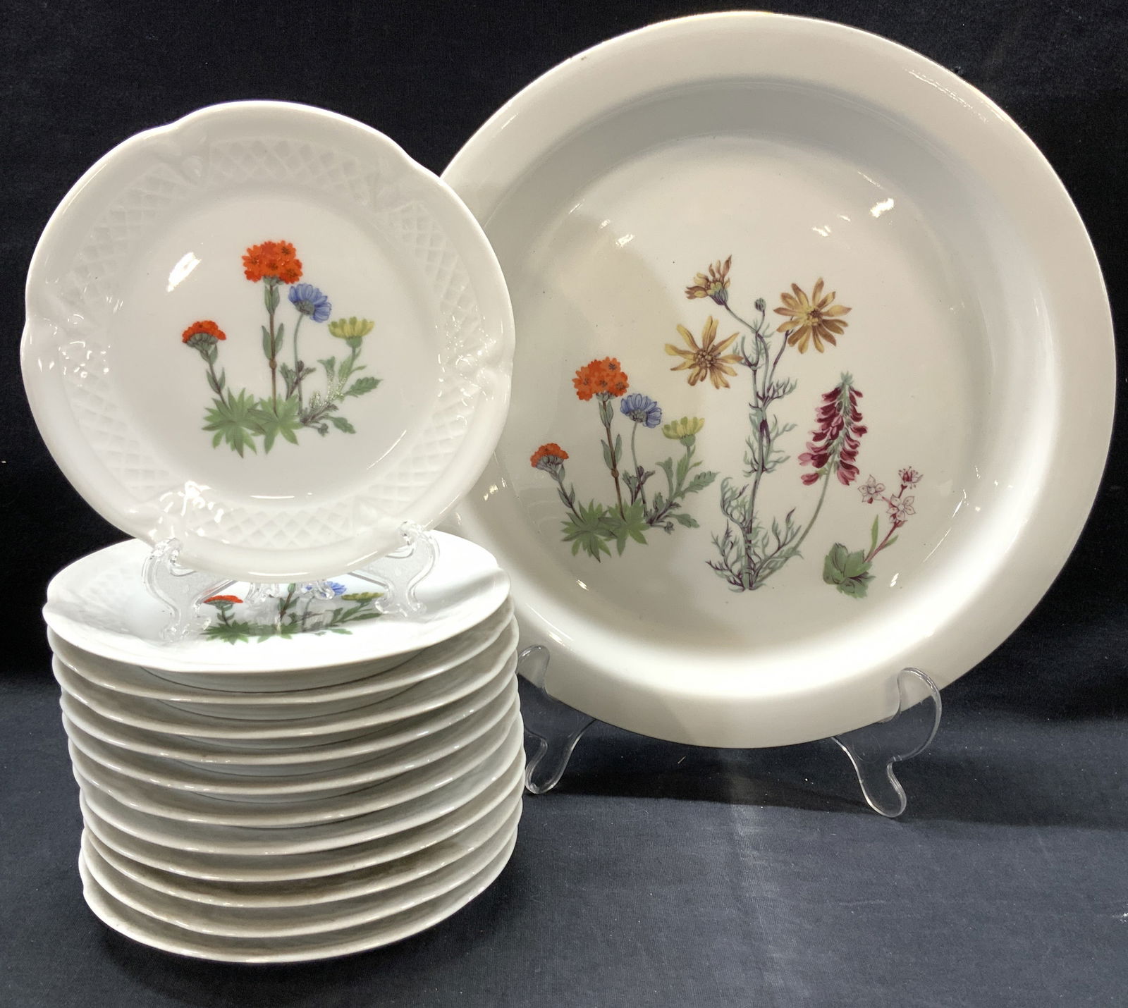 Set 13 Lourioux Porcelain Platter & Dishes (1 of 10)