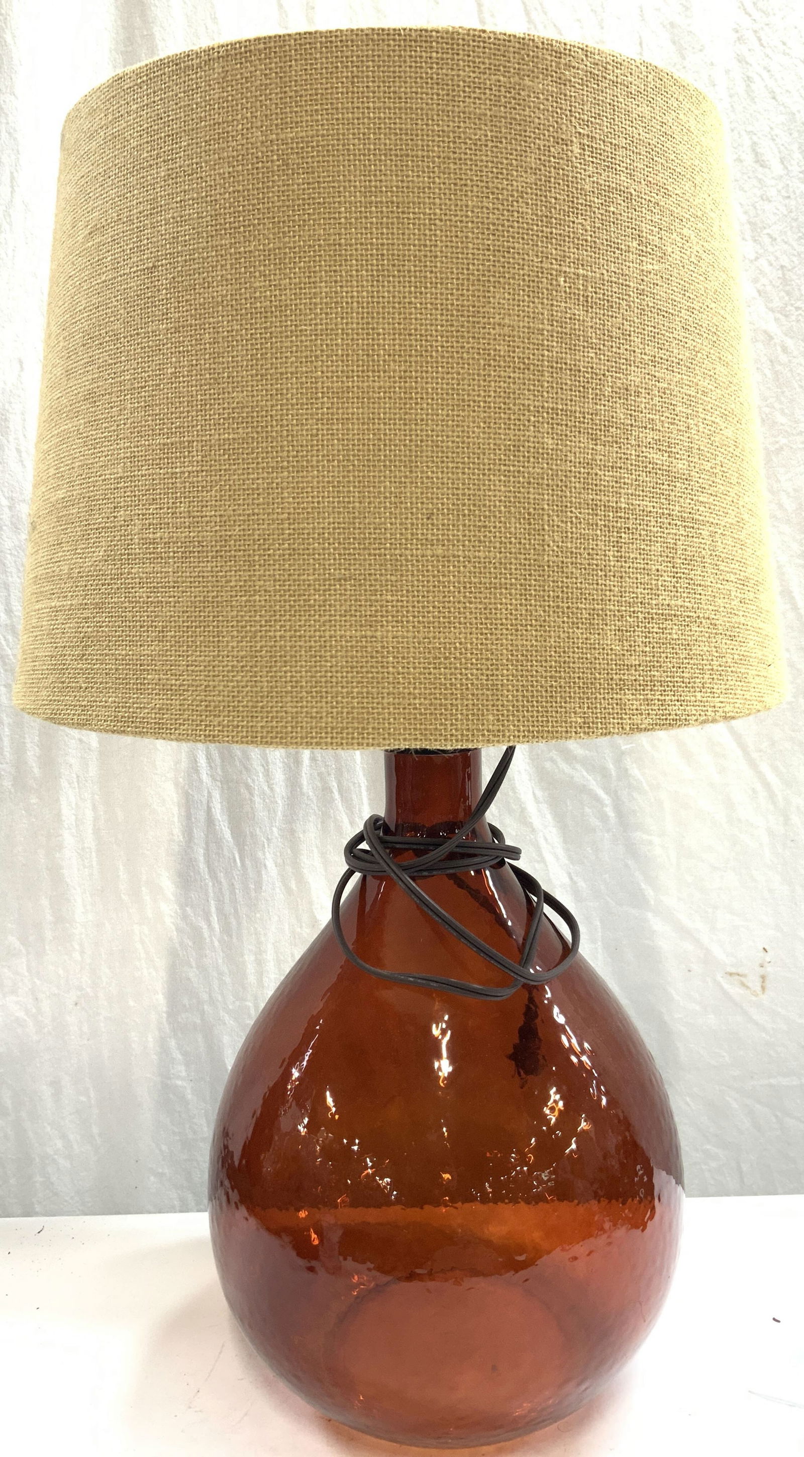 Hand Blown Art Glass Table Lamp W Shade (1 of 7)