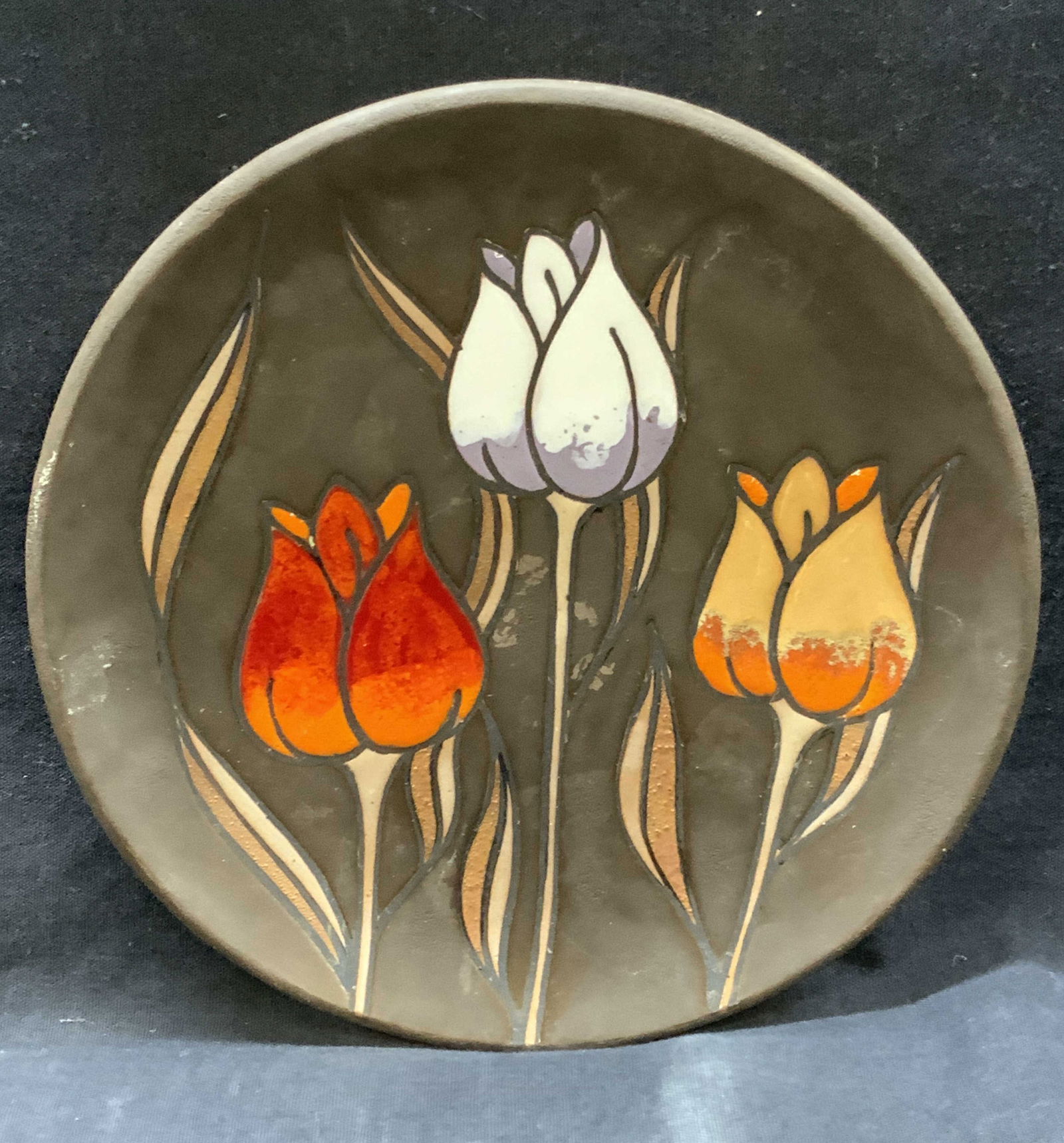 Ceramic Crafted Enamel Glazes Floral Dish (1 of 8)