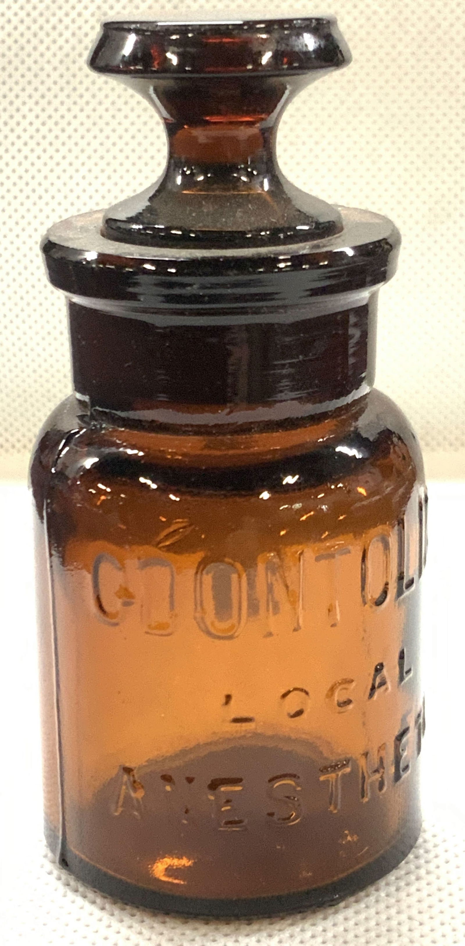Vtg Odontoline Amber Glass Bottle (1 of 6)