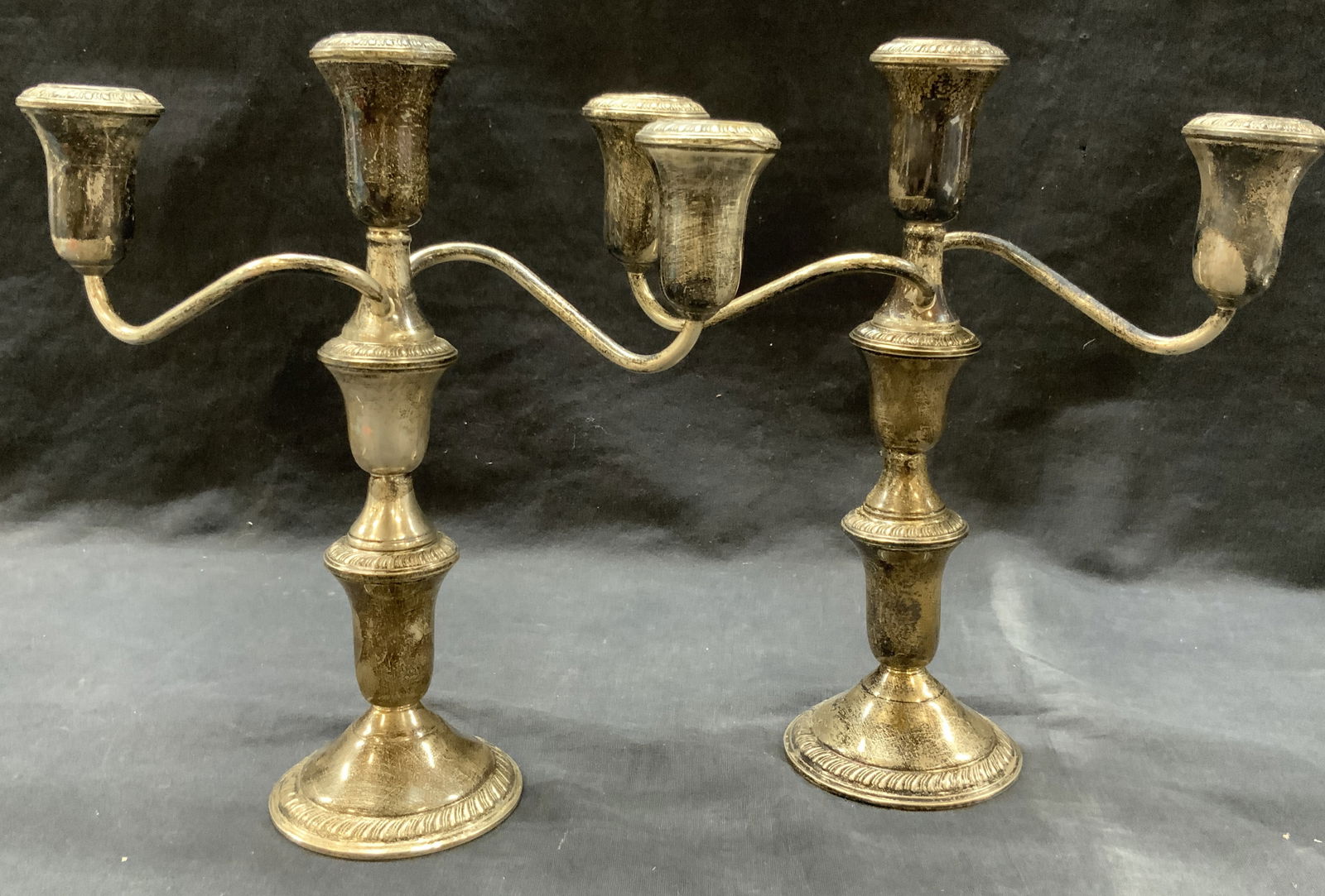 Pr Drol Sterling Silver Candle Sticks (1 of 8)
