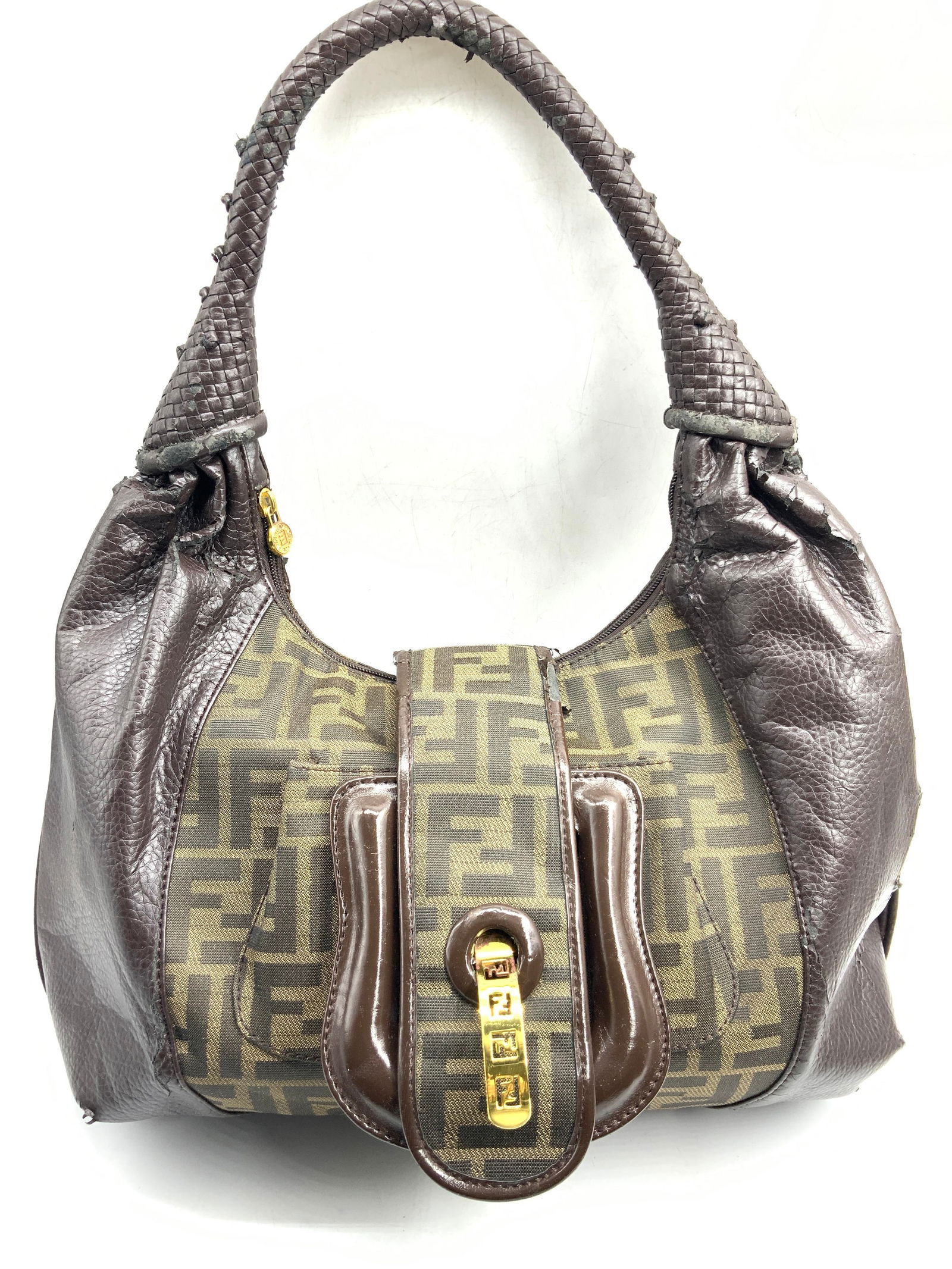 Leather Buckle Hand Bag (1 of 15)