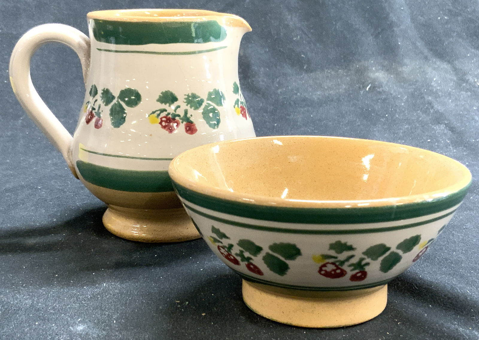 NICHOLAS MOSSE POTTERY 2 Creamer & Bowl IRELAND (1 of 6)