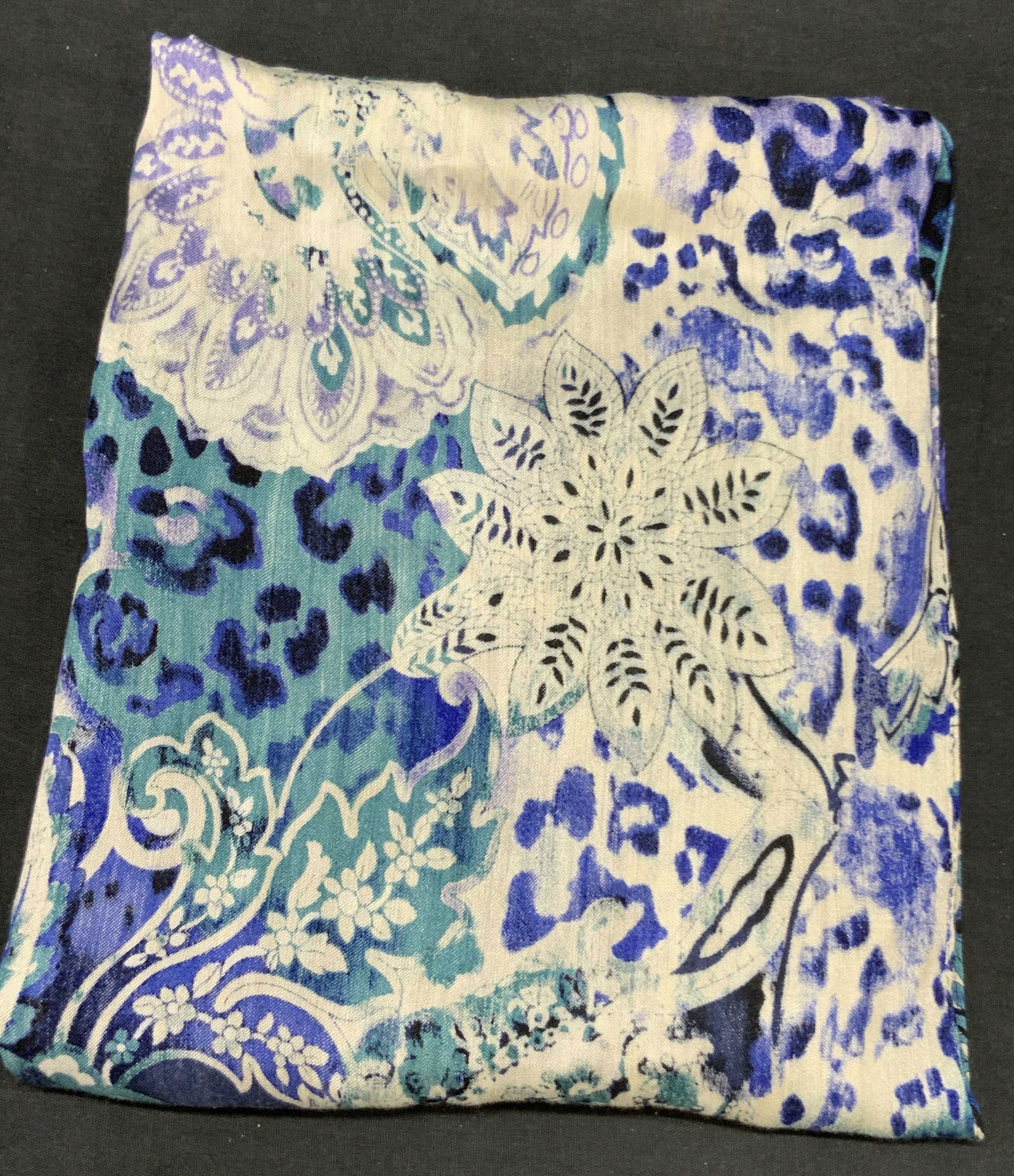 Cotton Blend Multi Patterned Scarf (1 of 6)