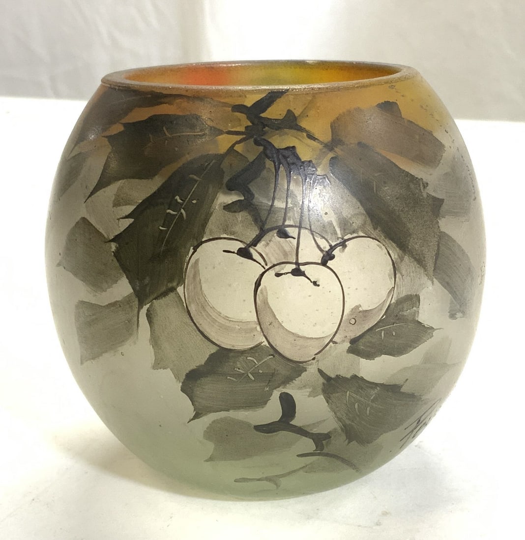 Peynaud Hand Painted Glass Vessel (1 of 6)