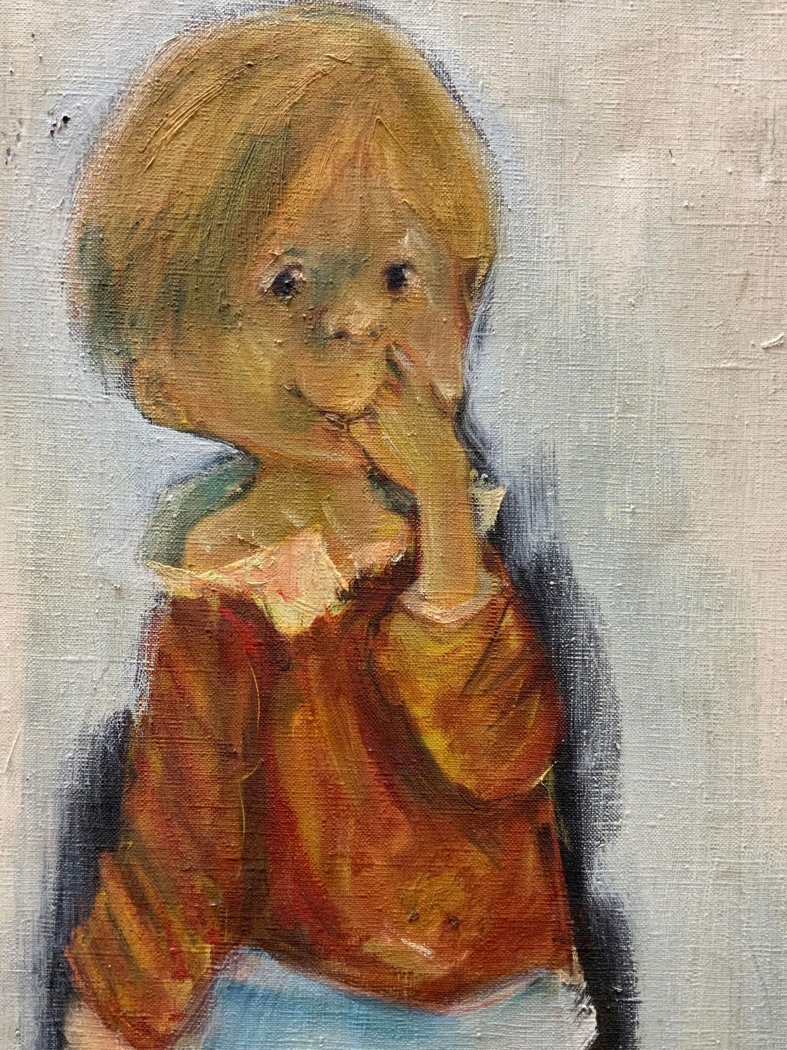 Jean Charles Decker Sgd MC Child Oil Painting 30in (1 of 9)