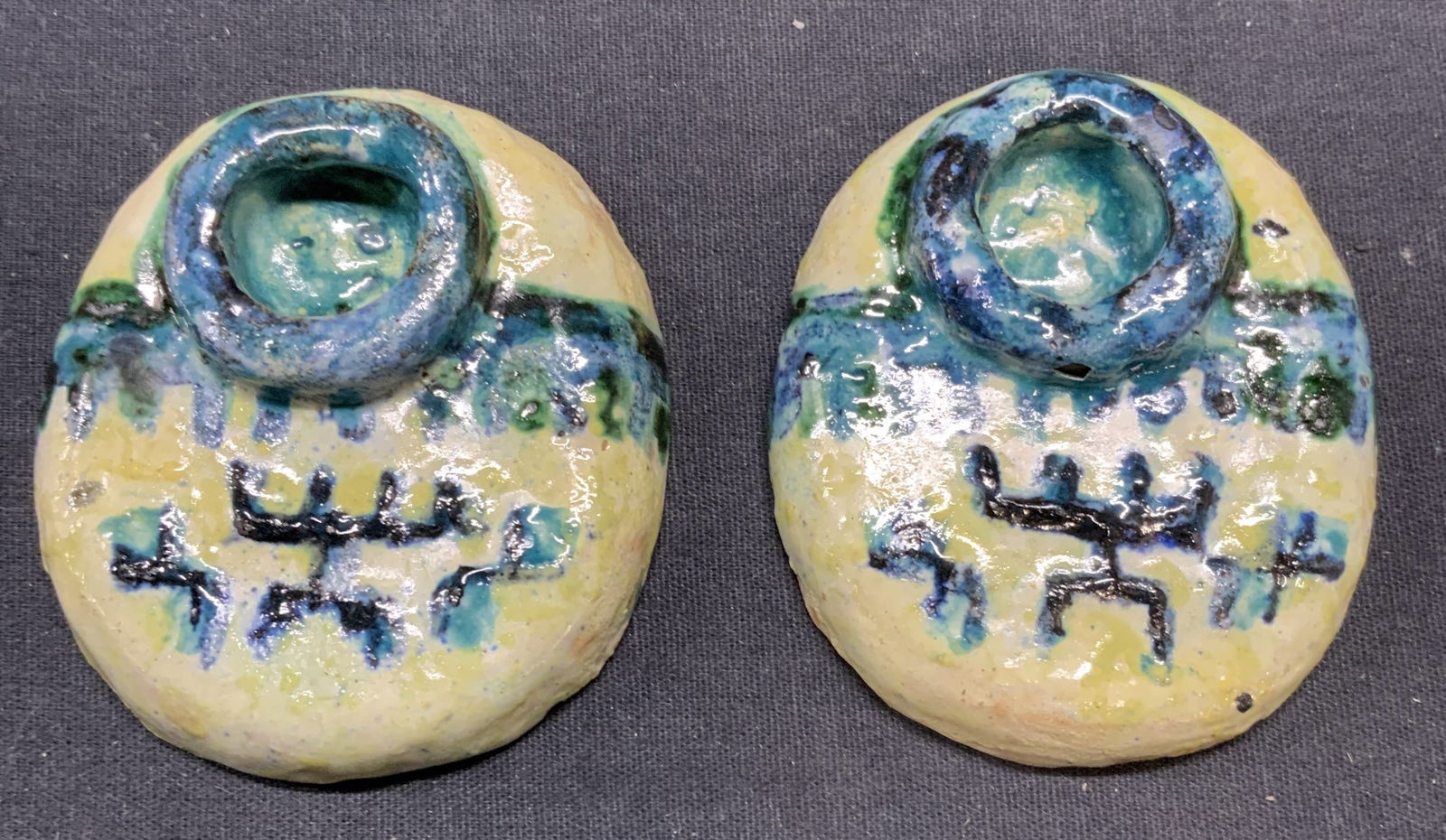 Pair Handmade Ceramic Menorah Candle Holders (1 of 6)