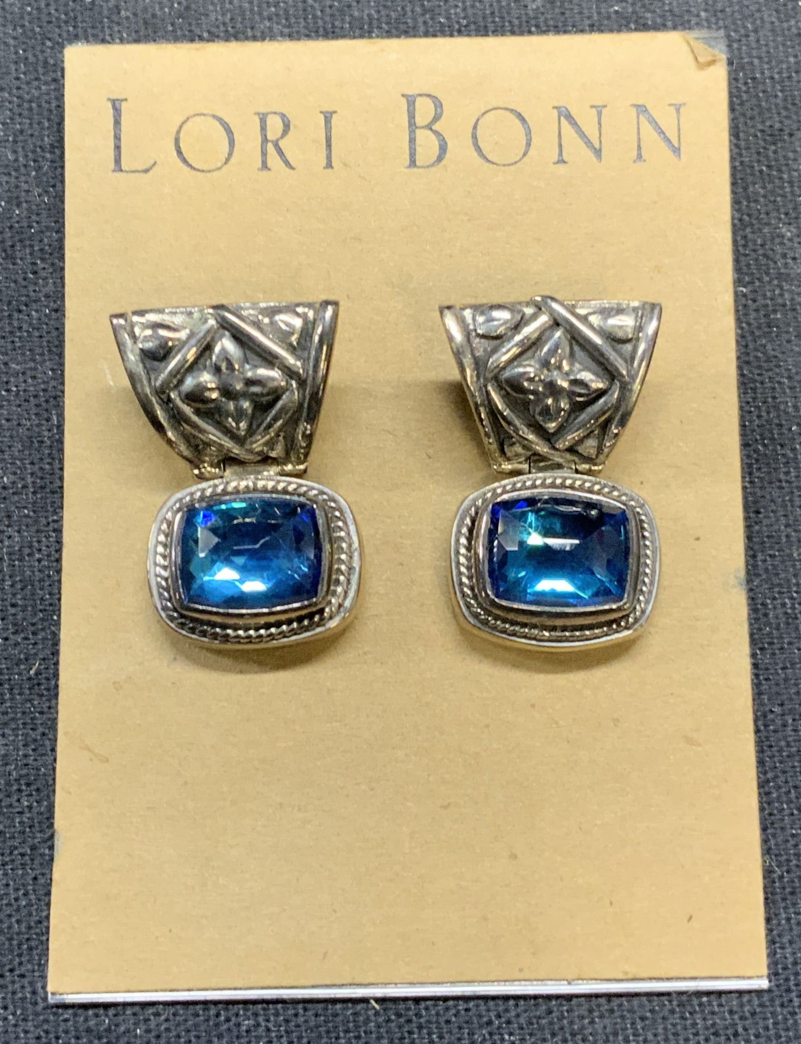 Lori Bonn Sterling Silver Aqua Earrings NWT (1 of 6)