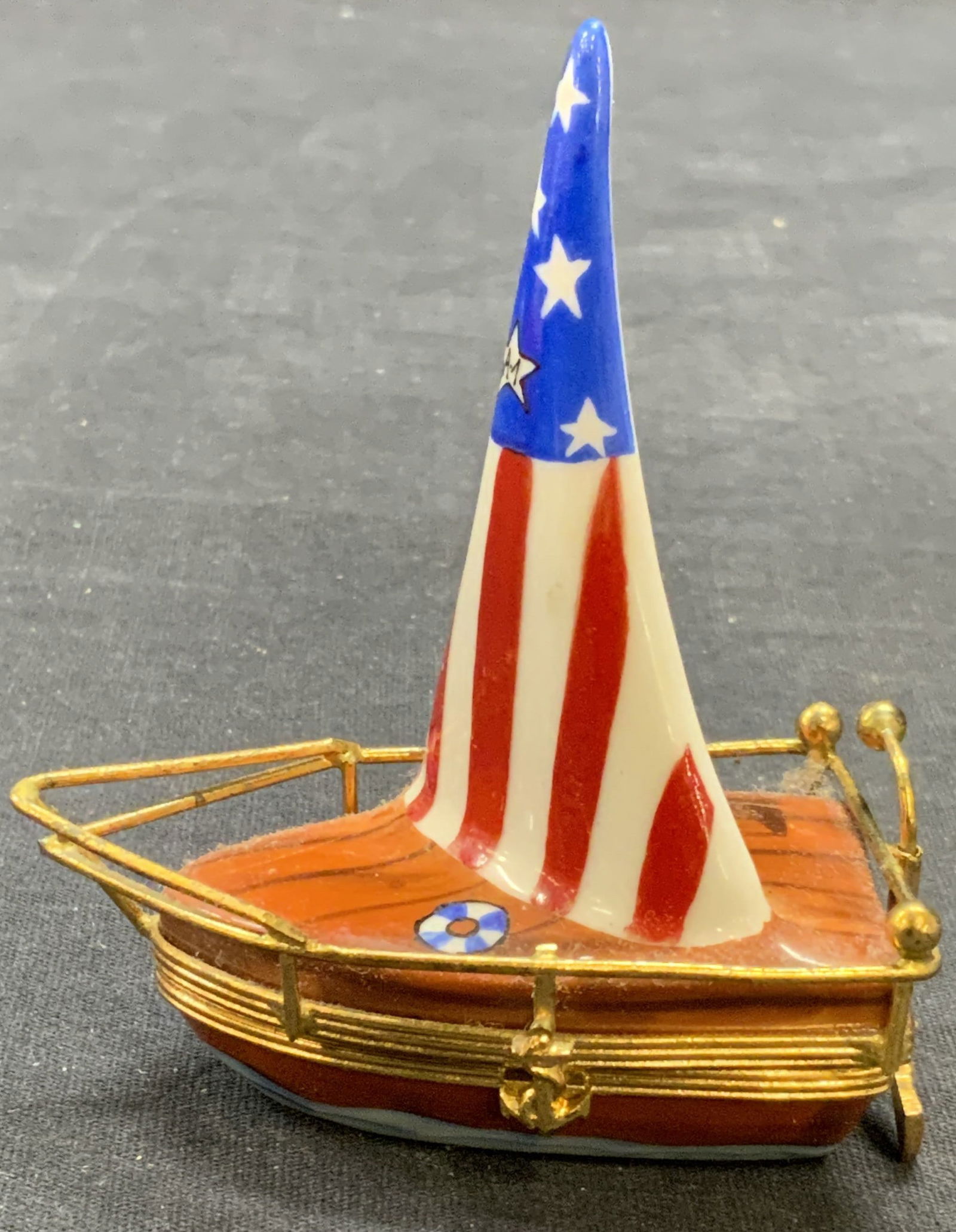 Limoges Arquie Porcelain Sail Boat Pill Box France (1 of 7)