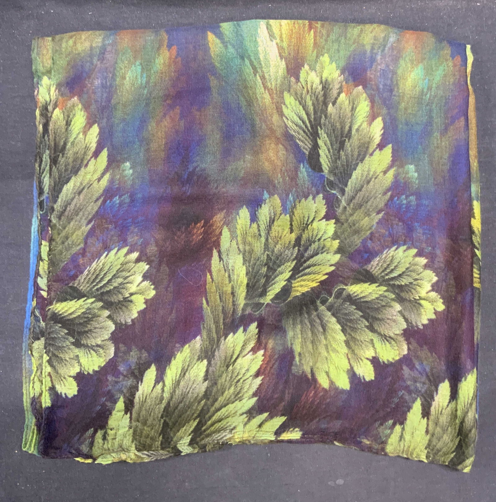 Multi Color Green Botanical Print Scarf (1 of 6)