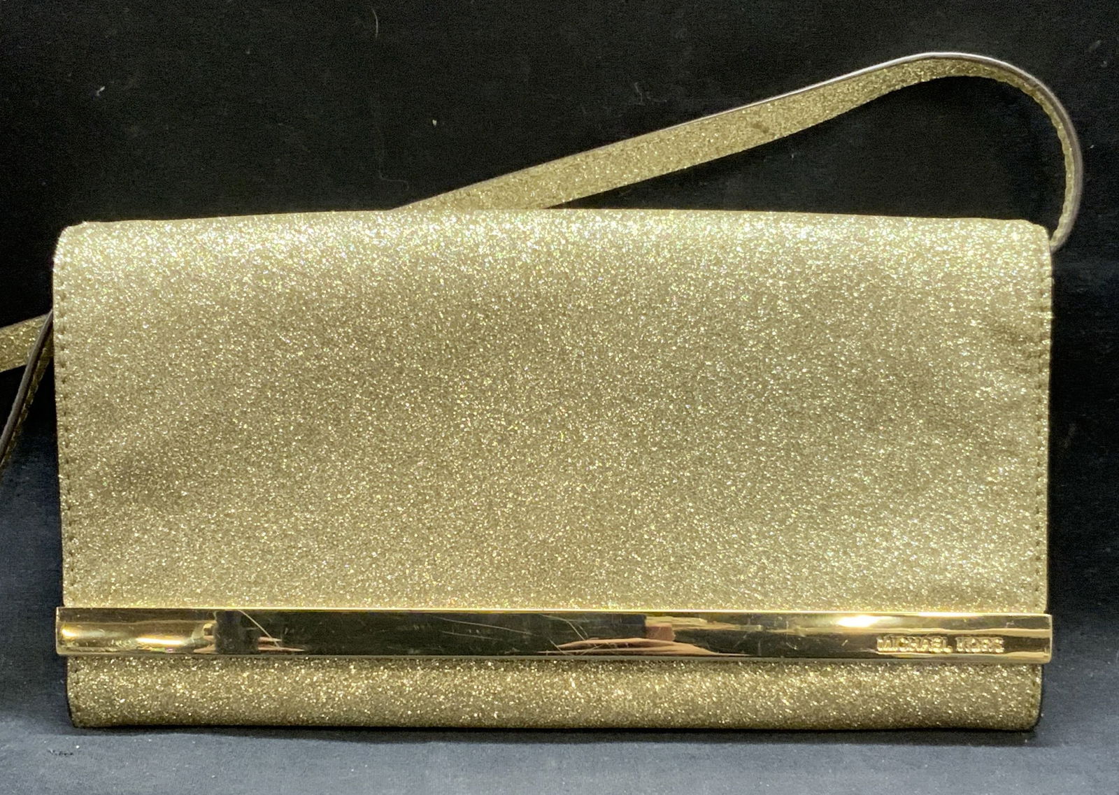 Michael KORS Metallic Gold Tone Leather Handbag (1 of 7)
