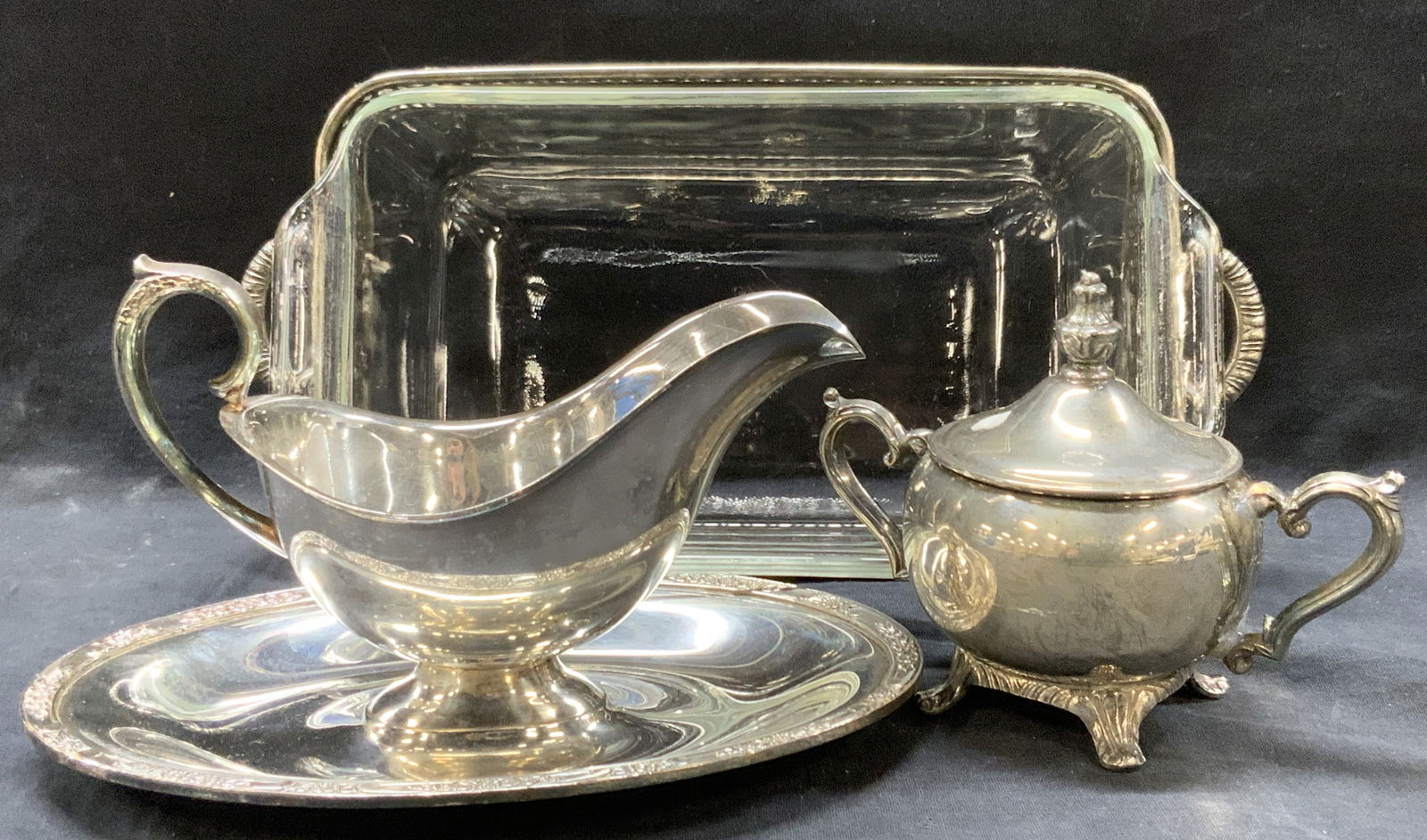 Lot 3 Rogers Bros, Anchor Hocking Silver Plate (1 of 11)