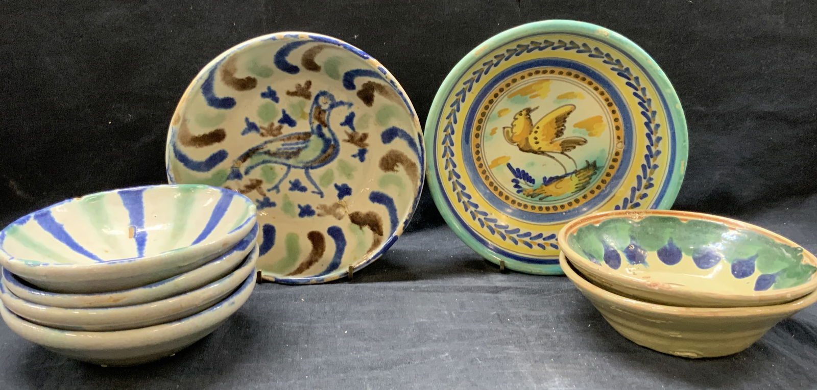 Lot 8 Hand Crafted Ceramic Bowls, Spain (1 of 12)