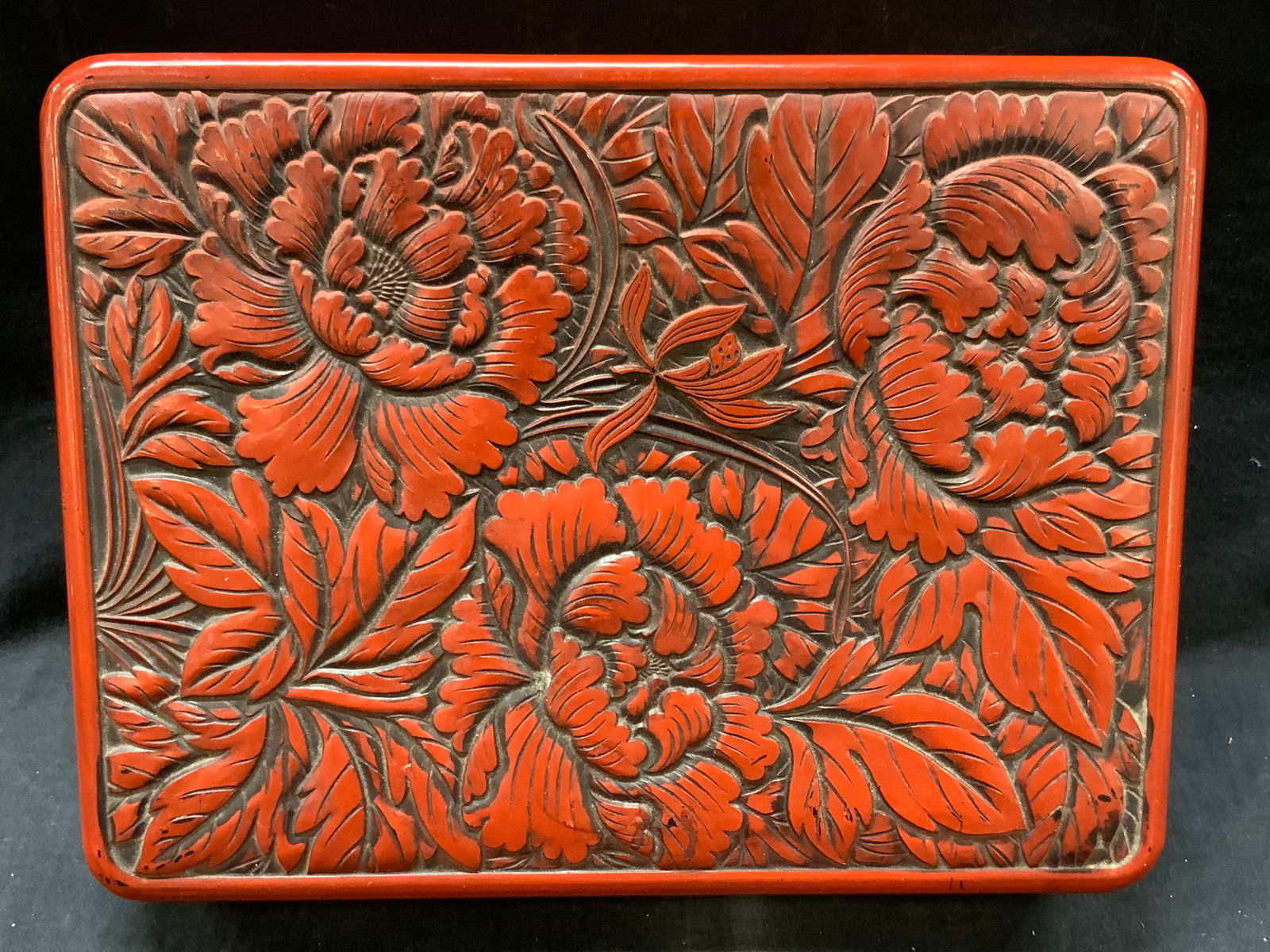 Asian Cinnabar Style Lacquered Box (1 of 12)