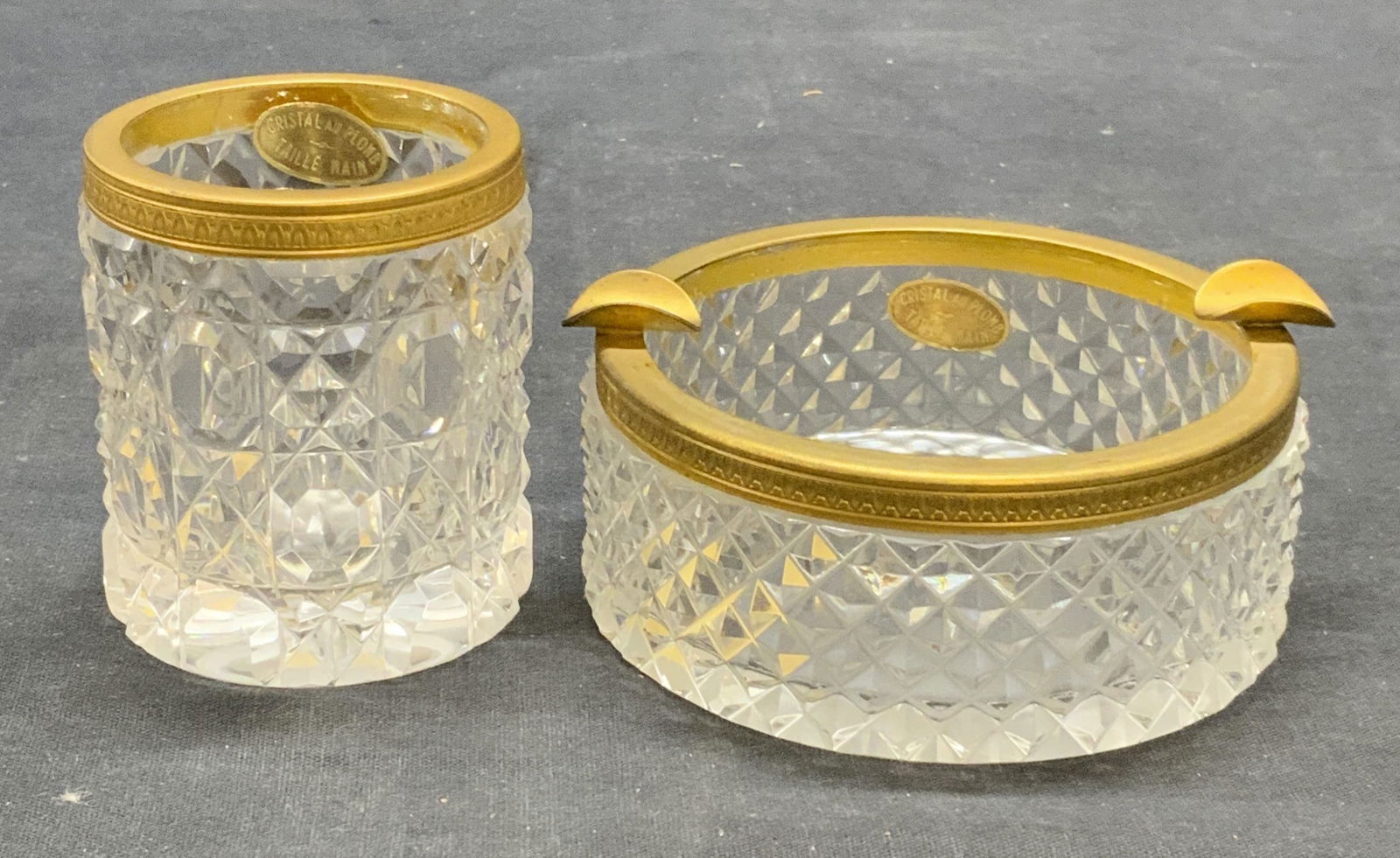 2 Cristal Au Plomb Gilt Table Accessories FRANCE (1 of 7)