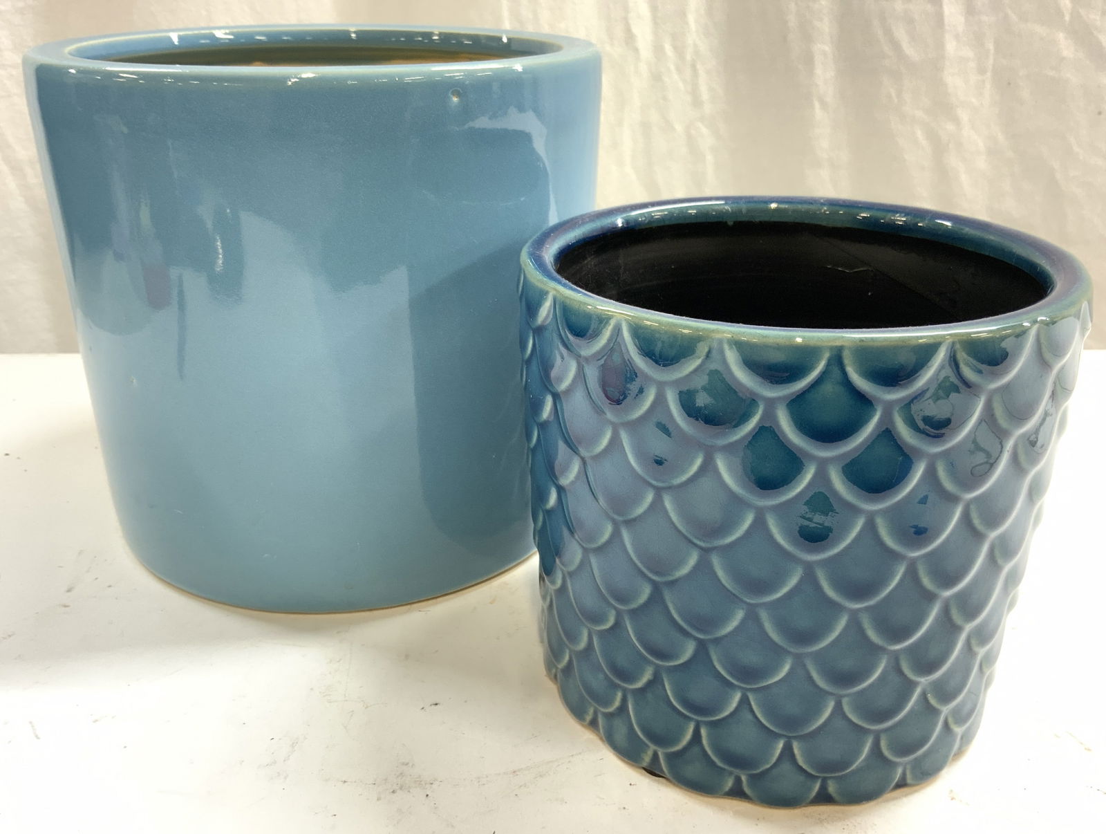 Lot 2 Glazed Ceramic Planters Vessels (1 of 6)