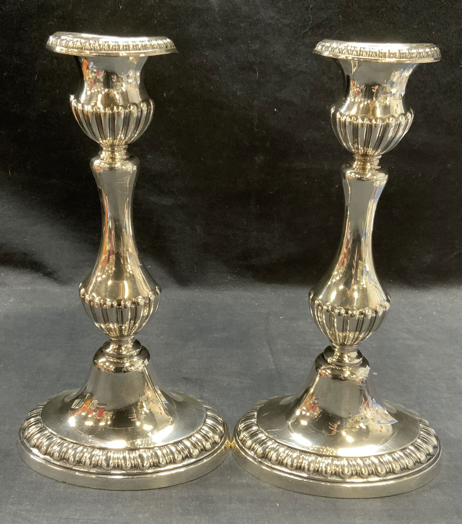 Pair GM Co Silver Plated Candle Holders (1 of 7)