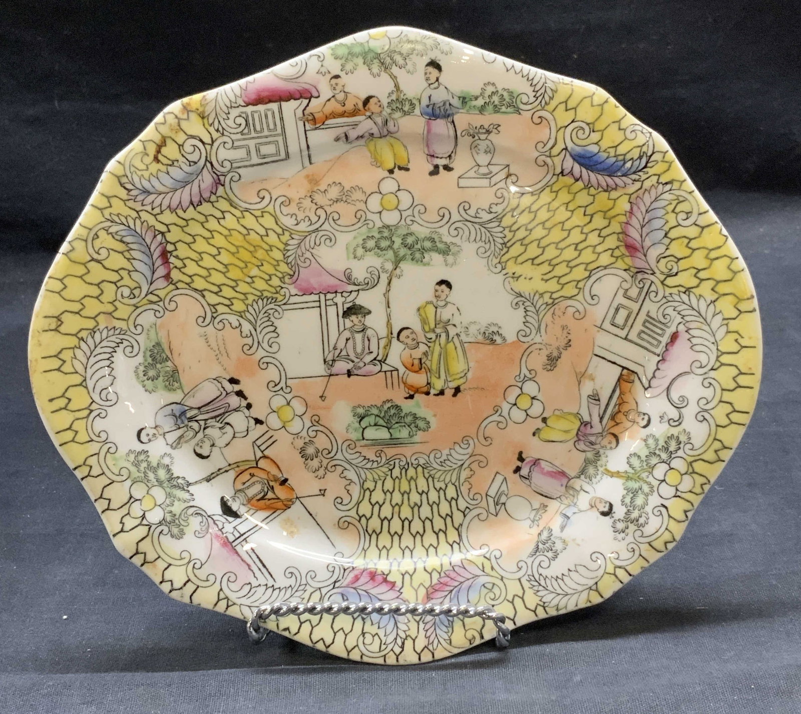 Vintage Hand Painted Chinese Porcelain Dish (1 of 6)