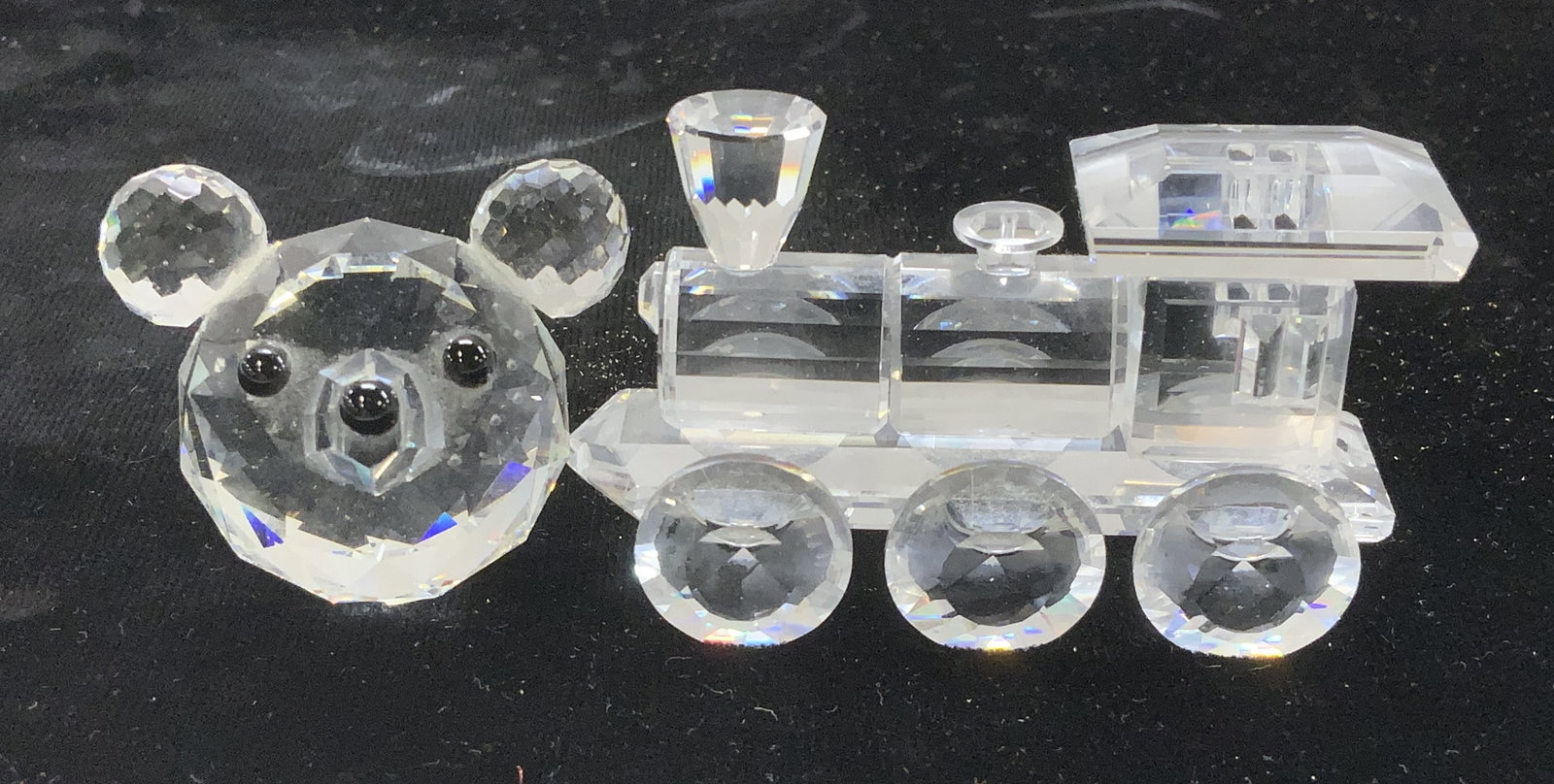 Swarovski Crystal Train & Bear Head Figurines (1 of 6)