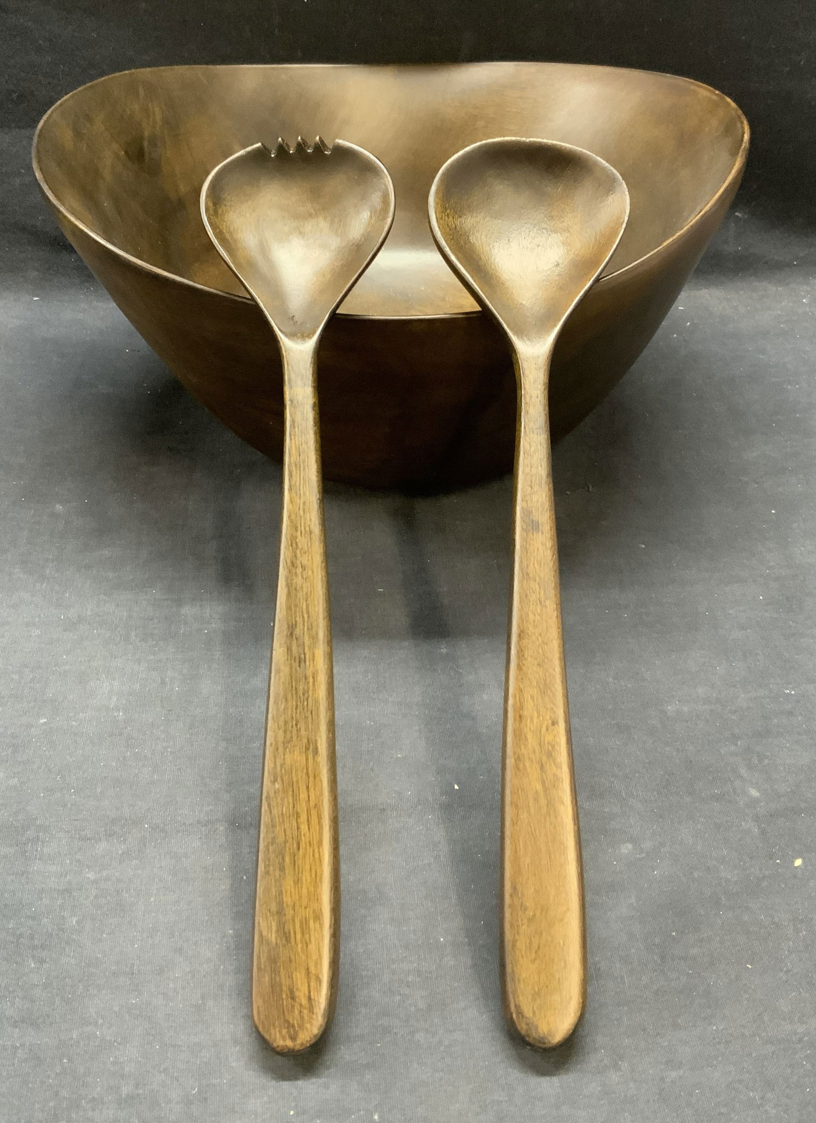 Lot 3 Wood Salad Bowl & Server Set (1 of 7)