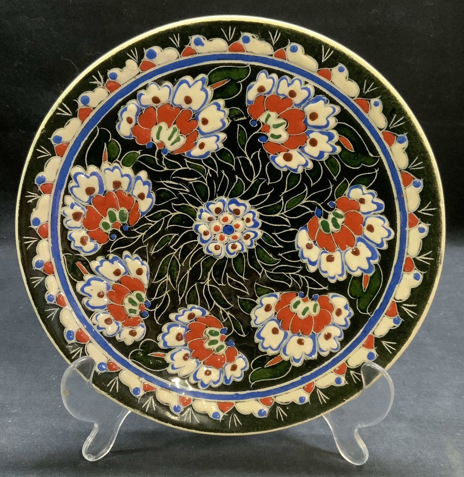 Halic Cini Floral Ceramic Plate, Turkey (1 of 6)
