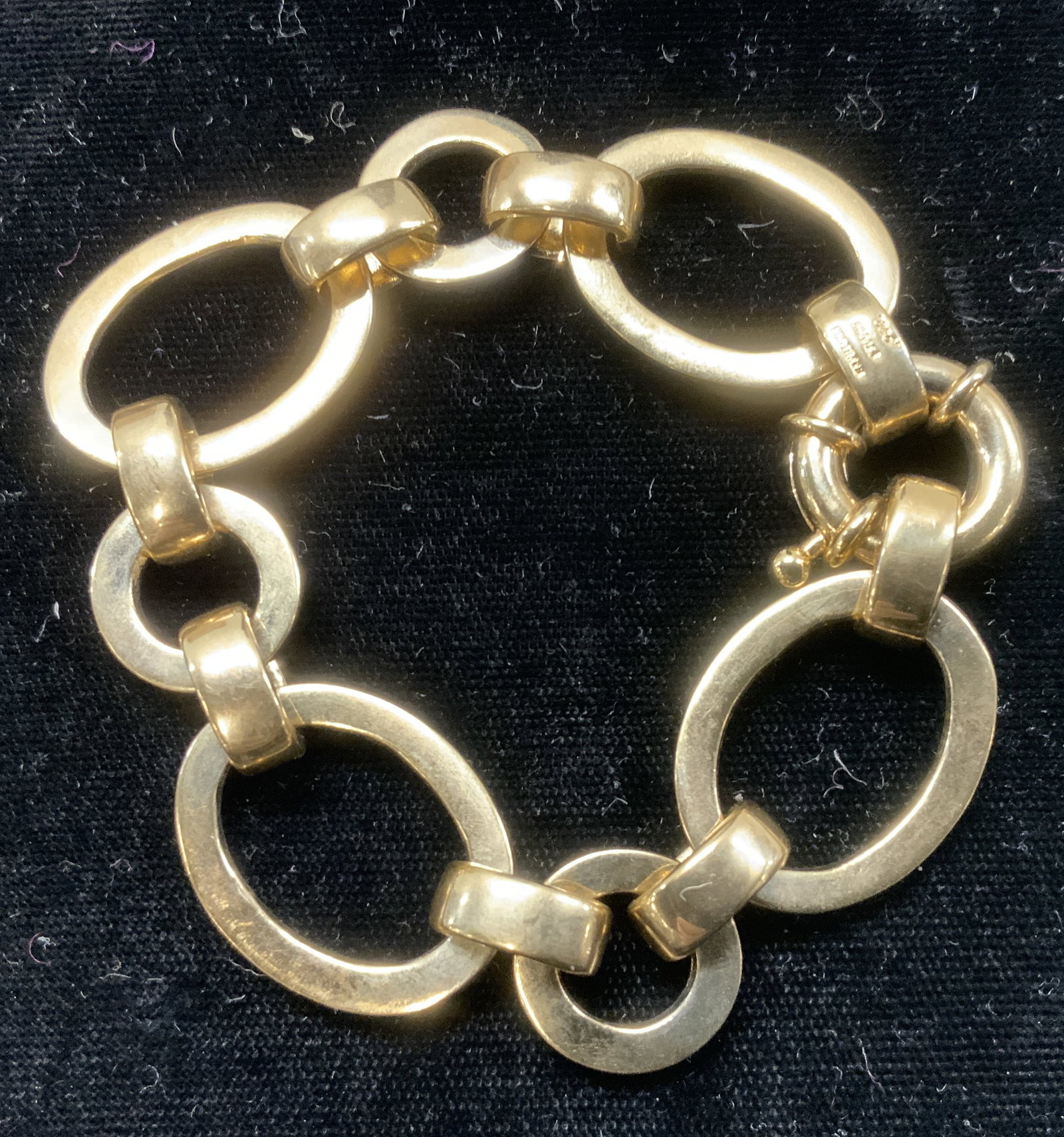 Brooks Brothers Gold Pl Oval Link Bracelet w (1 of 7)