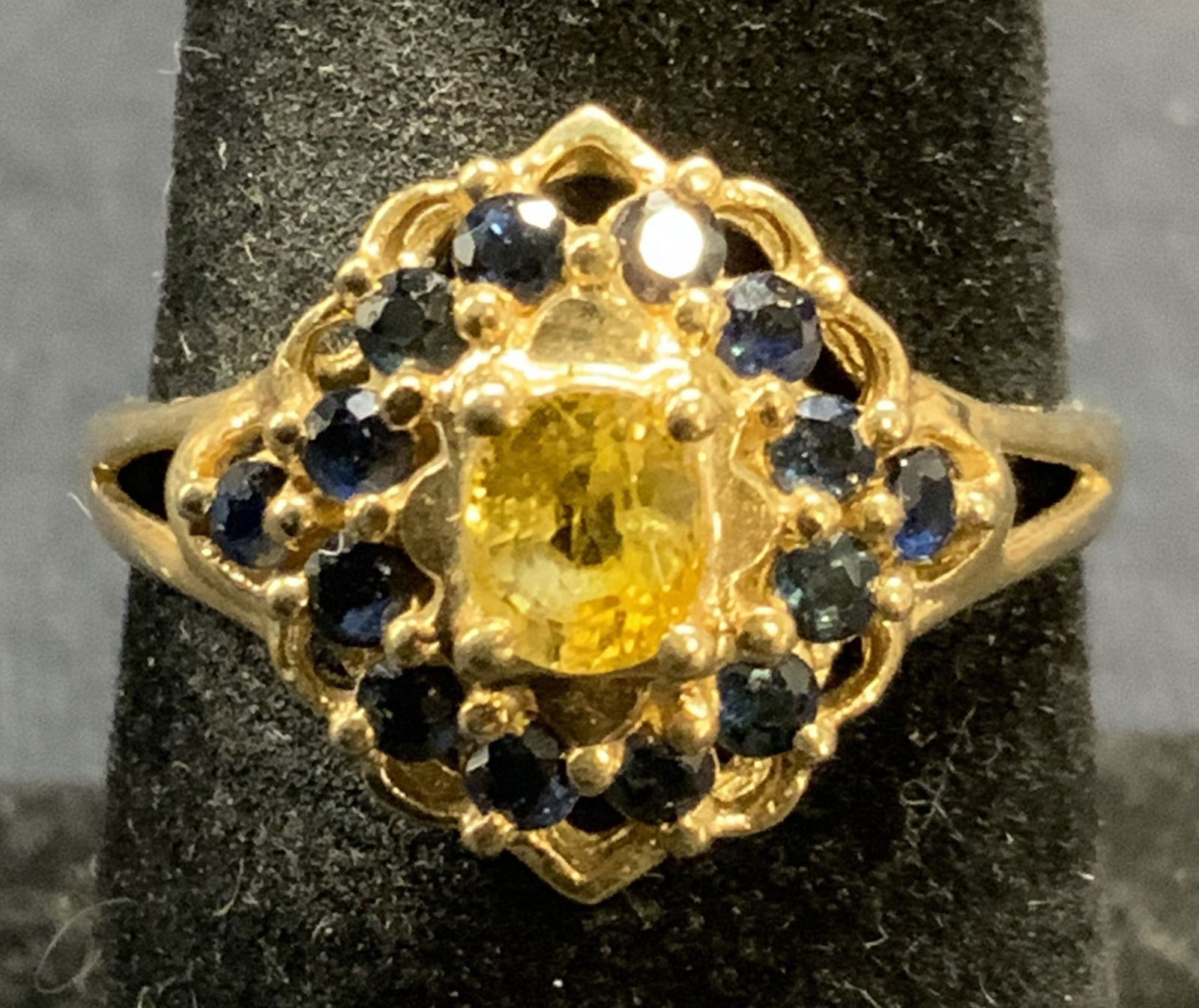 Signed 14K Gold Yellow Sapphire Ring (1 of 8)
