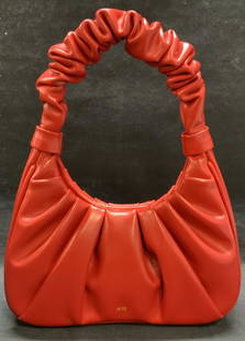 JW Pei Red Ruched Hobo Handbag NIB: JW Pei faux leather red ruched hobo handbag. New in box. Signed to interior. Magnetic closure. 1 slip pocket to interior. Measure approx. 9 x 2.5 x 5 inches. Includes original box and dust bag.