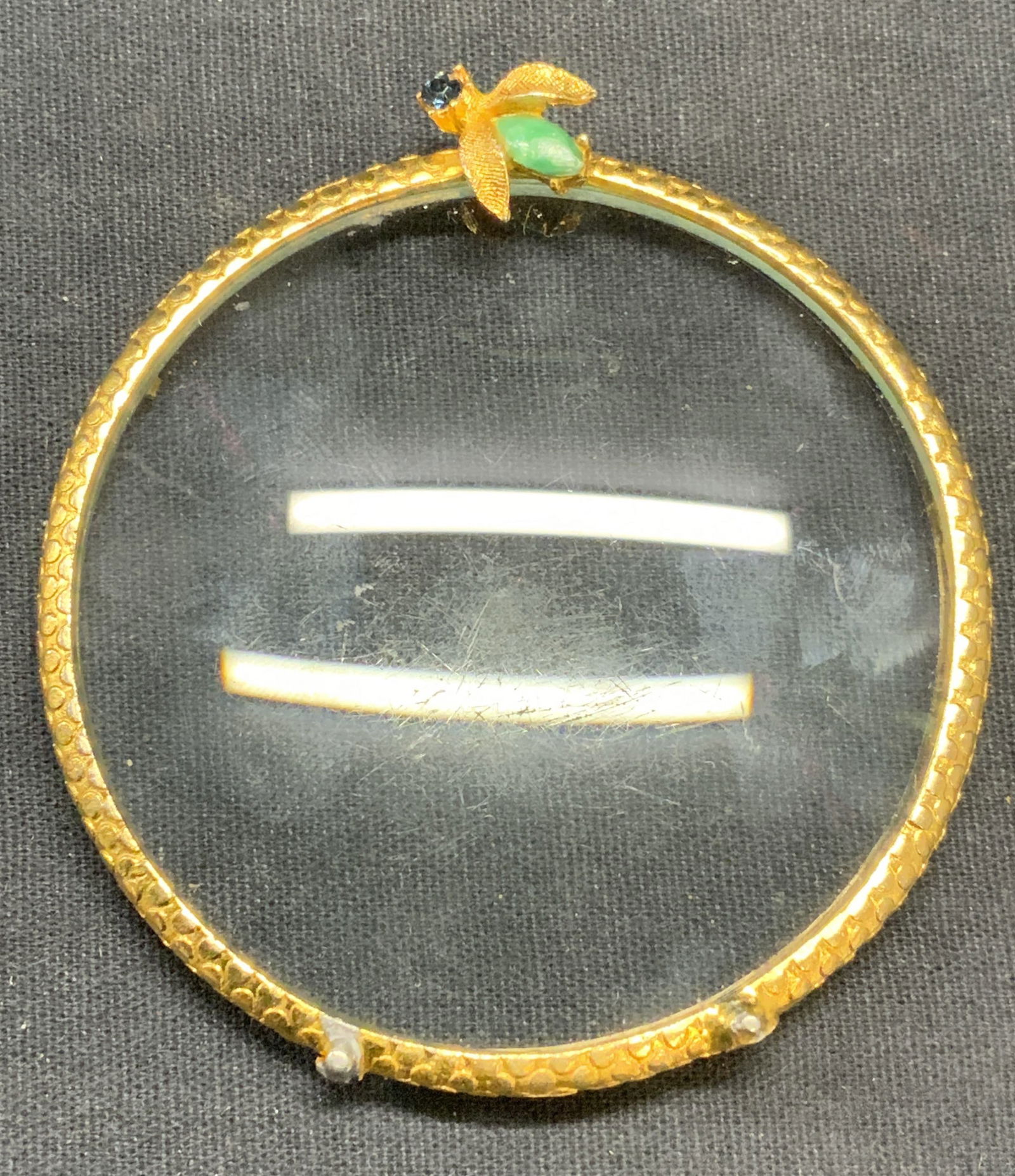 Vintage Gold Tn Crystal Insect Magnifying Glass (1 of 7)