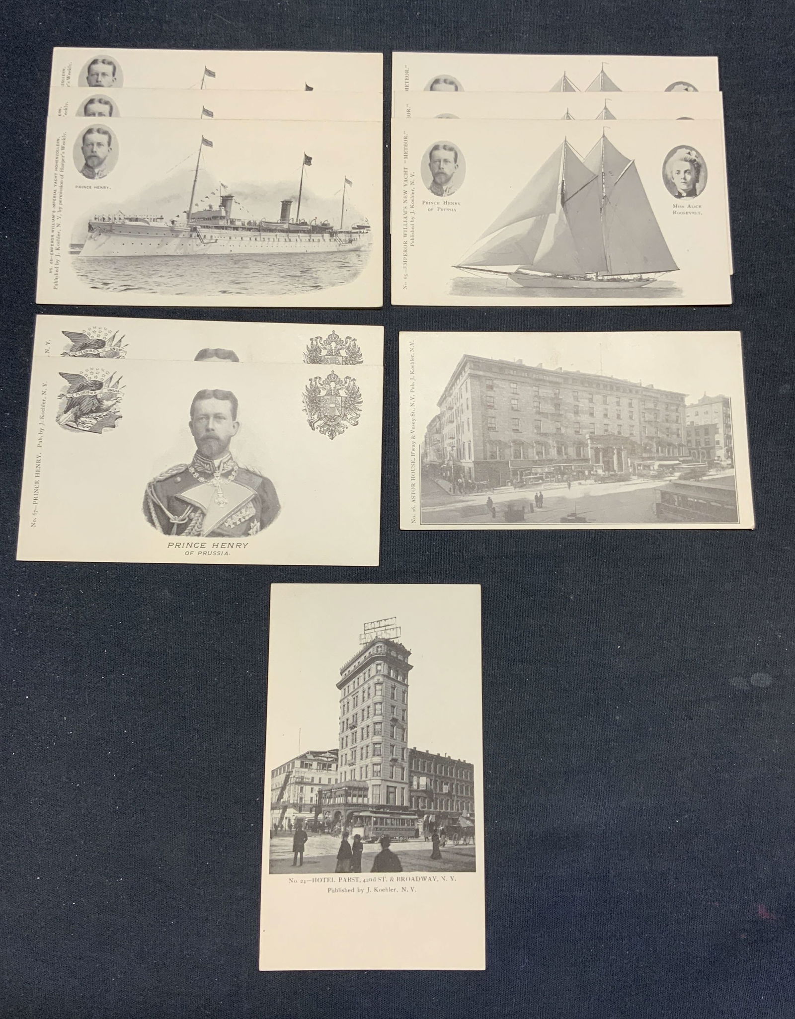 Lot 10 Antique 1898 Postcard Set, Prince Henry + (1 of 7)