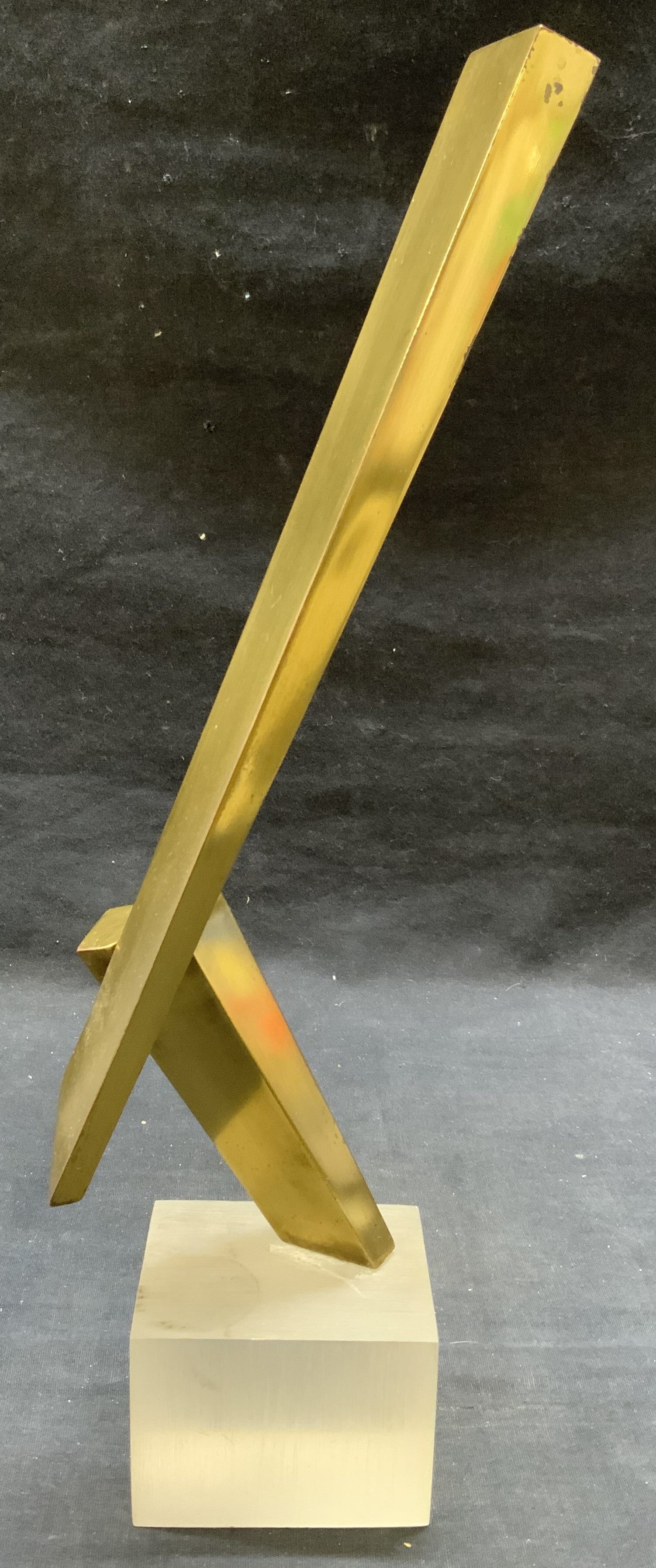 Vintage Gilt Metal Modernist Sculpture (1 of 6)