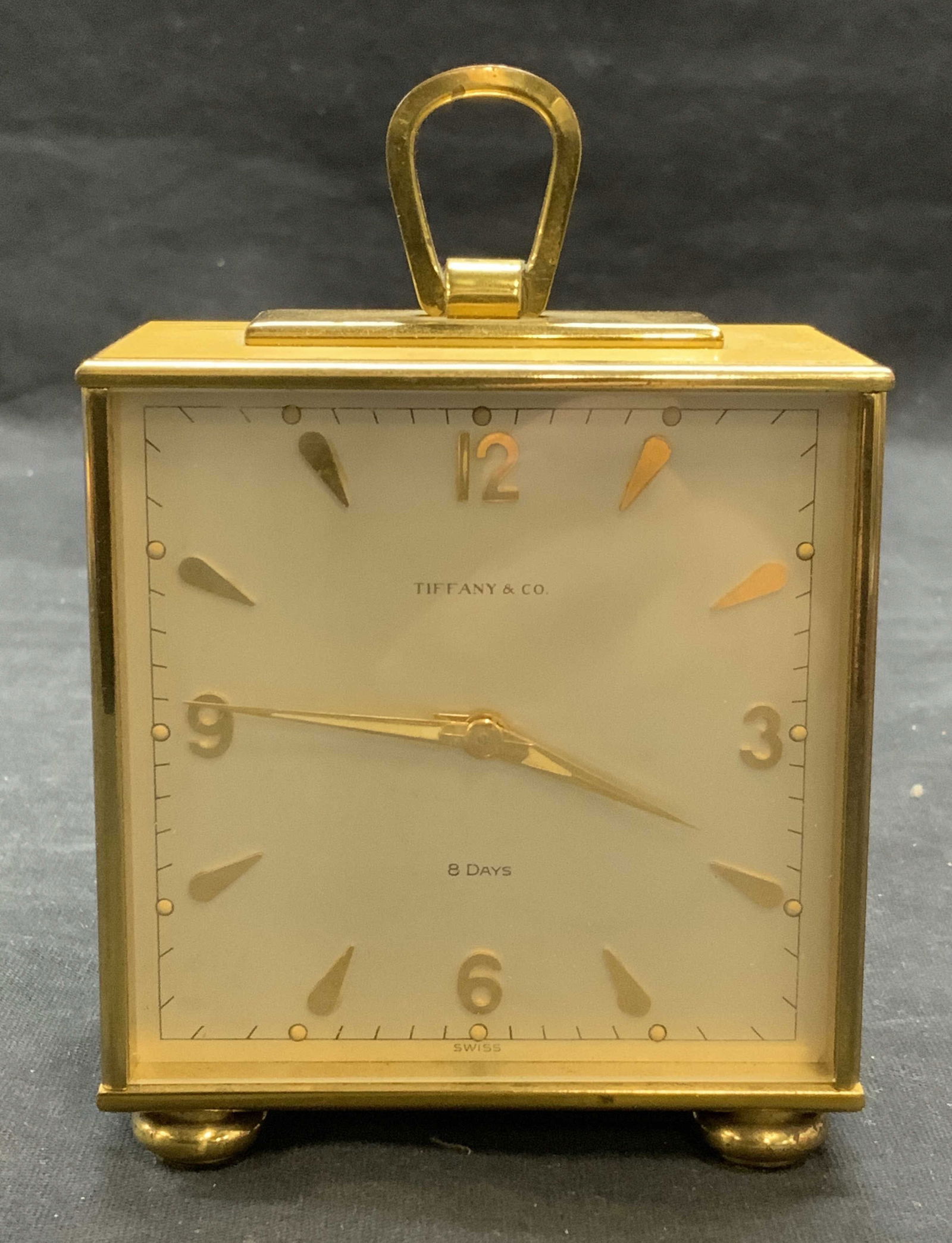 Tiffany & Co Swiss Brass 8 Day Table Clock (1 of 6)