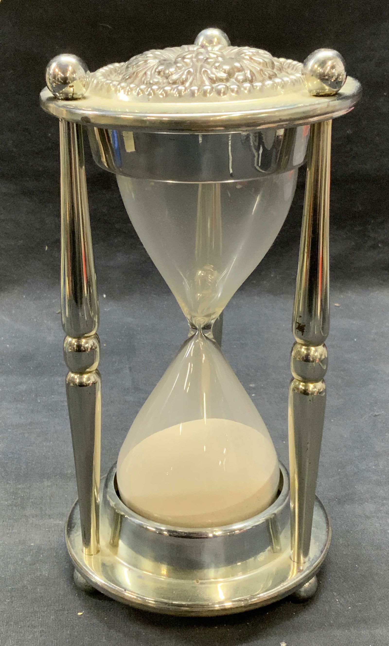 Vintage Silver Plated Repousse Hourglass (1 of 6)