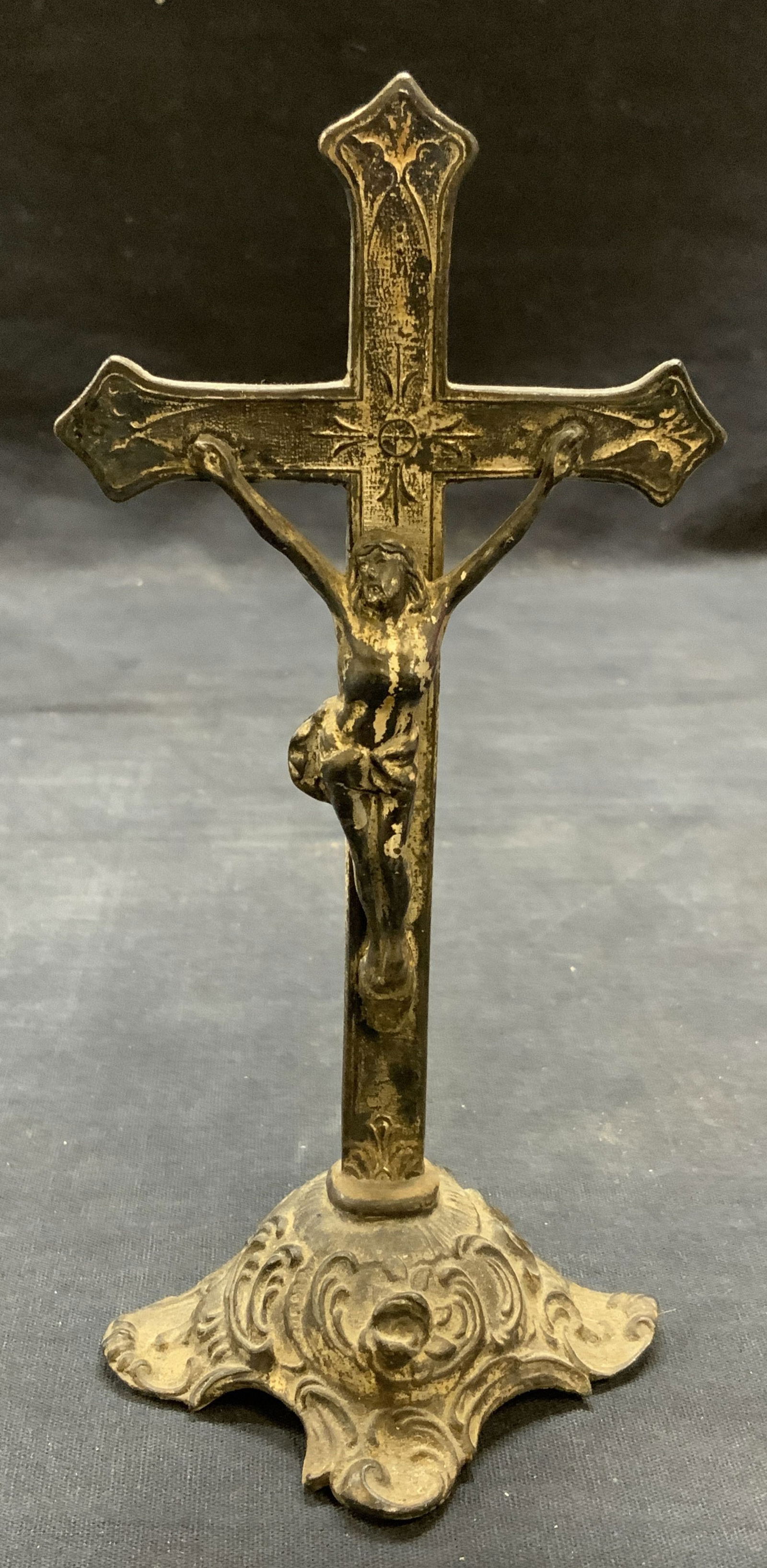 Vintage Silver Plated Crucifix Figural, USA (1 of 7)