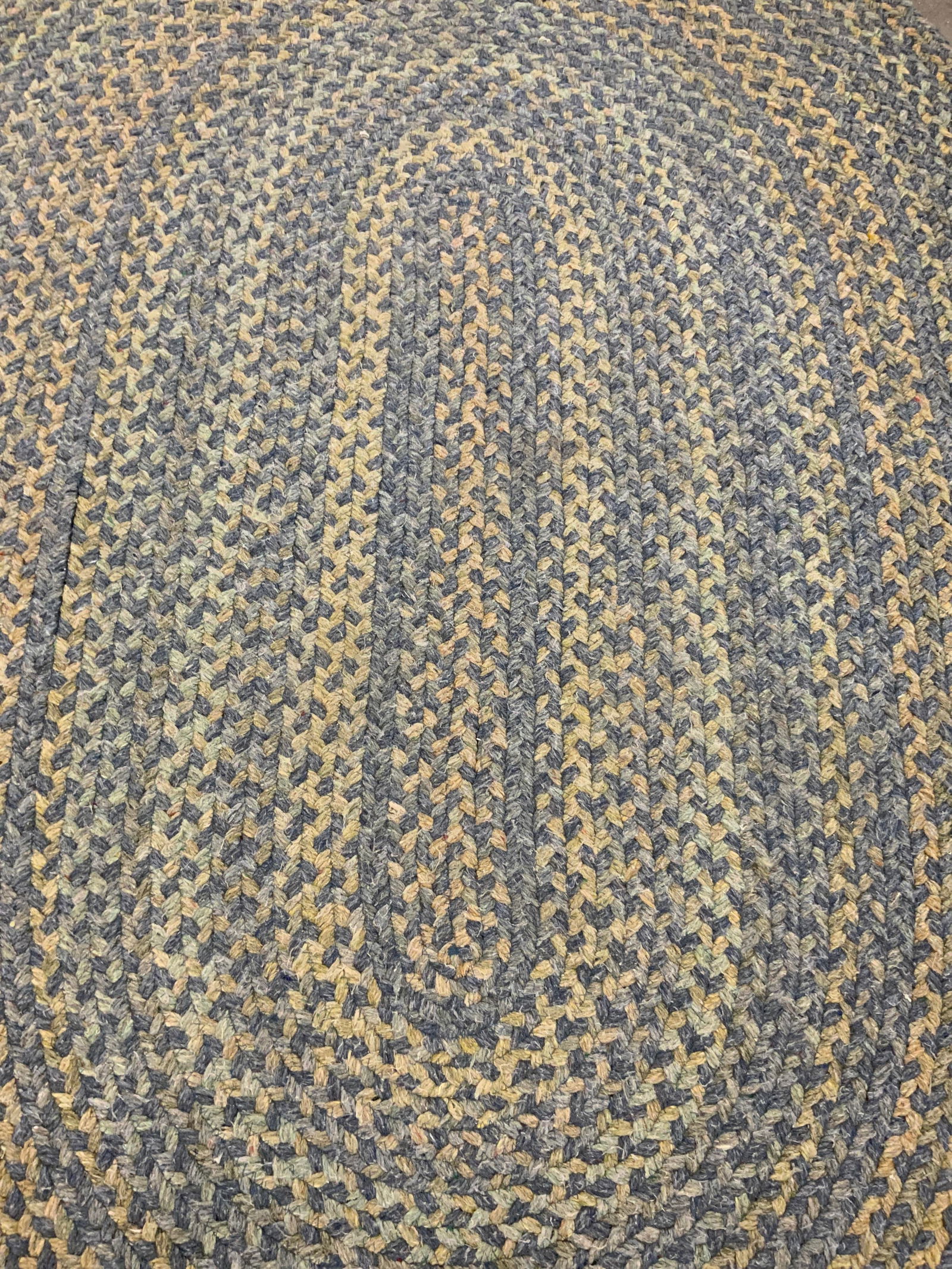Vintage Oval Braided Wool Rug (1 of 6)