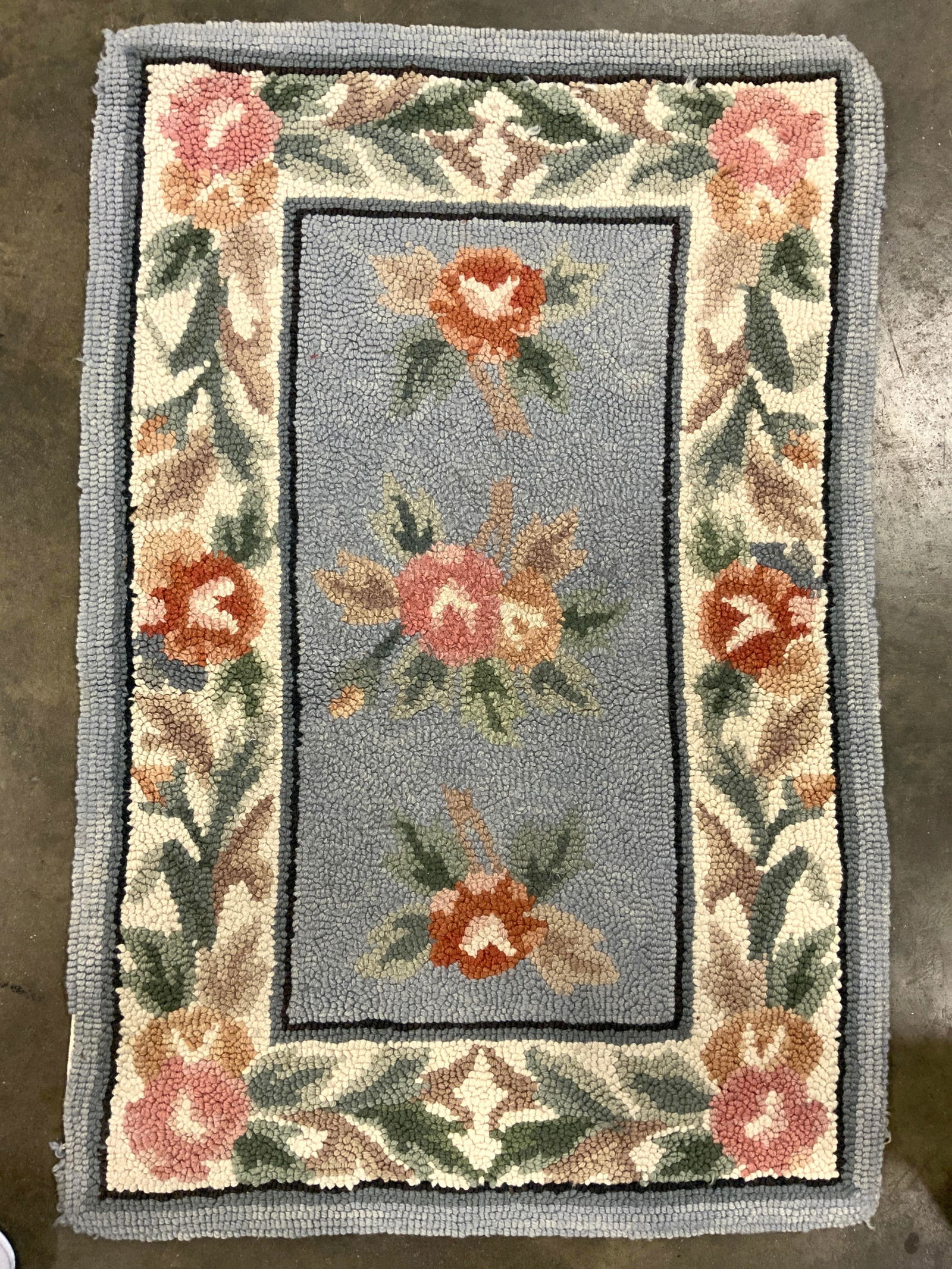 Vintage Floral Hand Hooked Area Rug (1 of 7)
