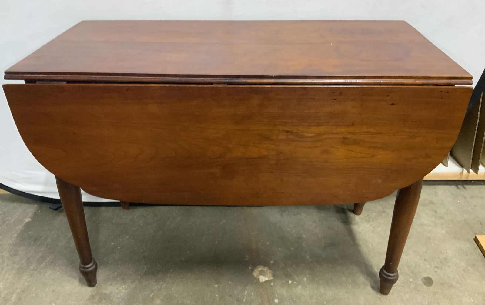 Antique Wooden Drop Leaf Table W/ Cut Leaves (1 of 10)